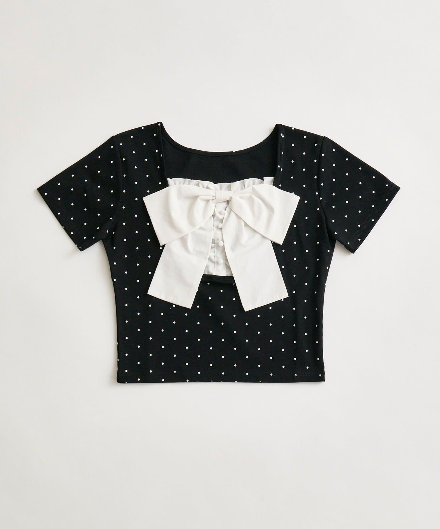 OLIVE des OLIVE(オリーブ デ オリーブ) リボン映え半袖トップス