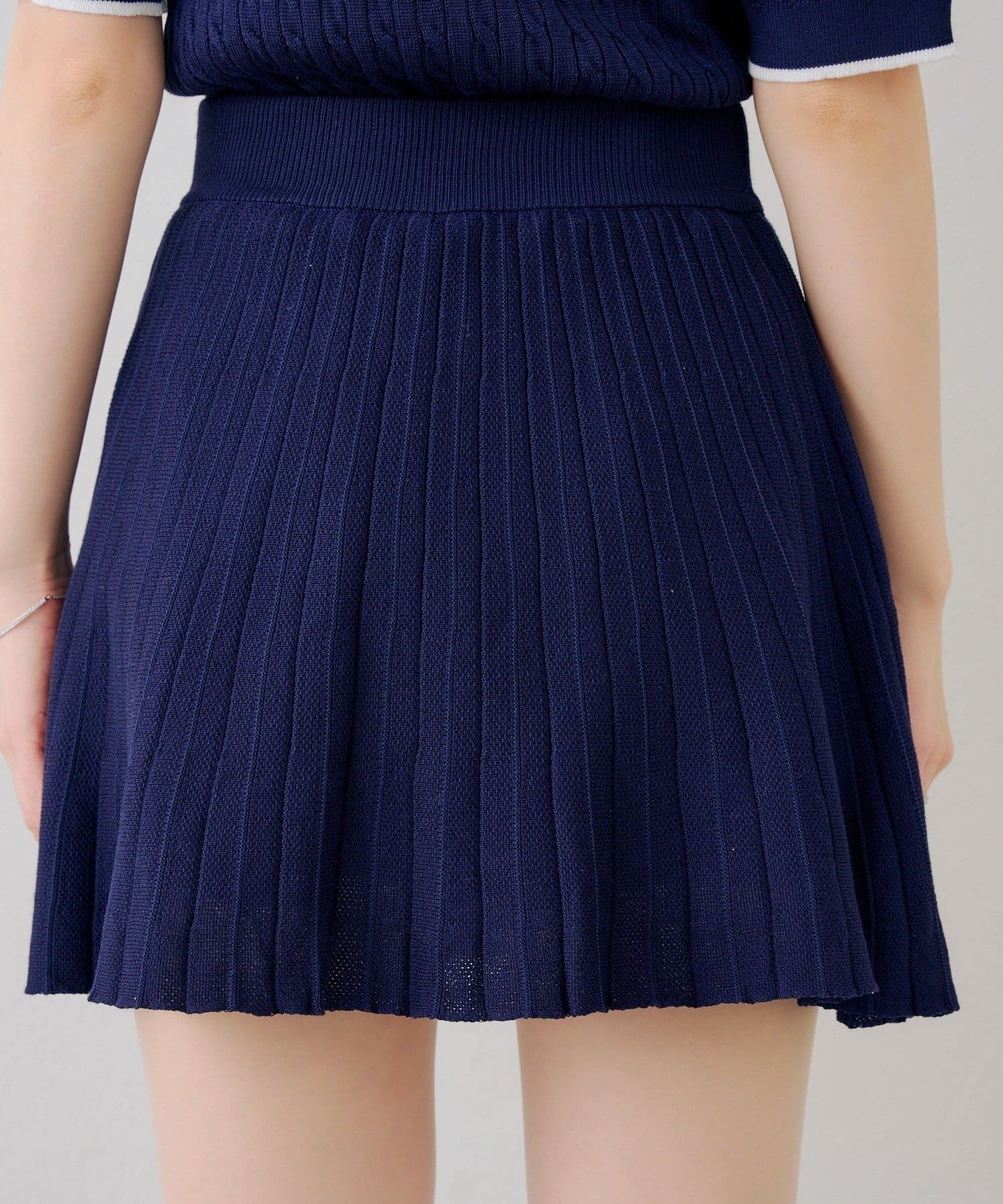 NICE CLAUP / OLIVE des OLIVE OUTLET(ナイスクラップ  / オリーブ デ オリーブ アウトレット) 【continuer】配色ケーブルニットセットアップ