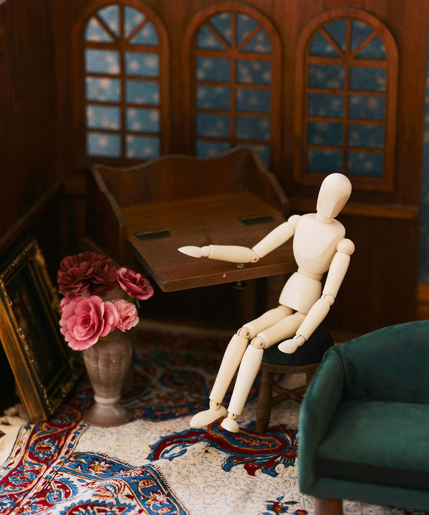 salut!(サリュ) 《1/6サイズ》アンティーク背景ボードミニ／petit monde