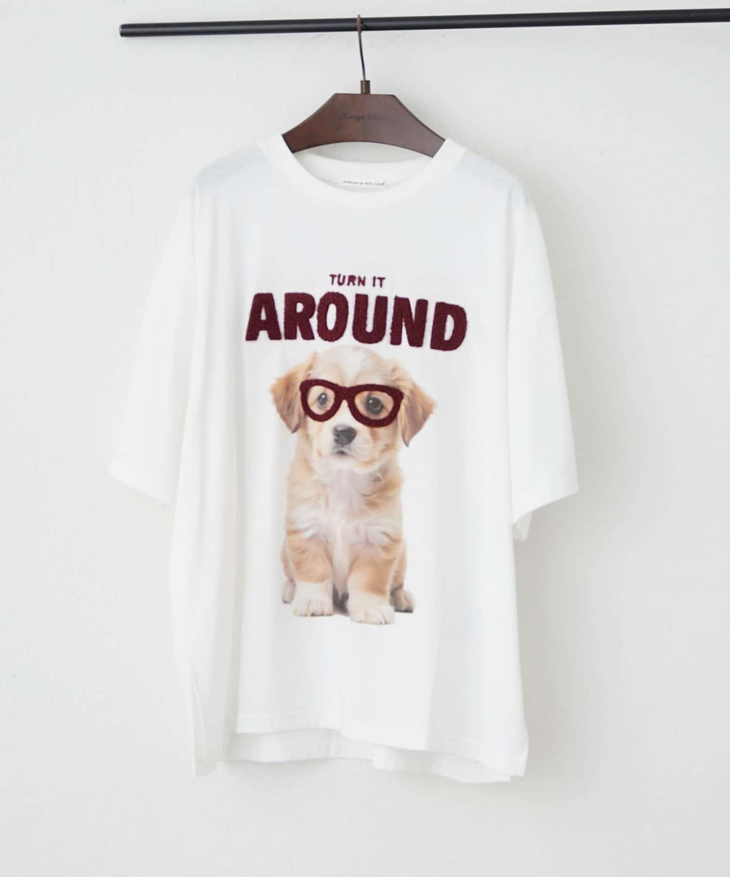 NICE CLAUP / OLIVE des OLIVE OUTLET(ナイスクラップ  / オリーブ デ オリーブ アウトレット) 【continuer】メガネ犬半袖BIGT