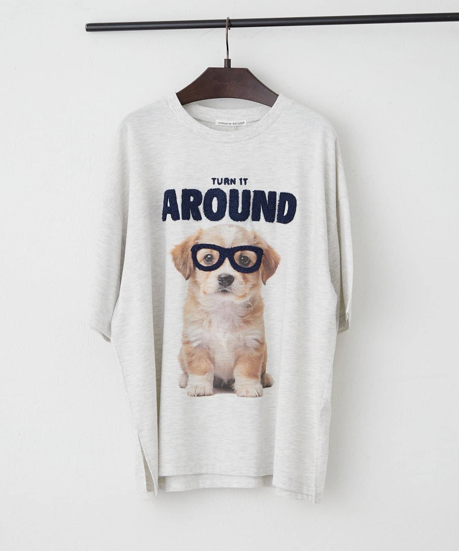 NICE CLAUP / OLIVE des OLIVE OUTLET(ナイスクラップ  / オリーブ デ オリーブ アウトレット) 【continuer】メガネ犬半袖BIGT