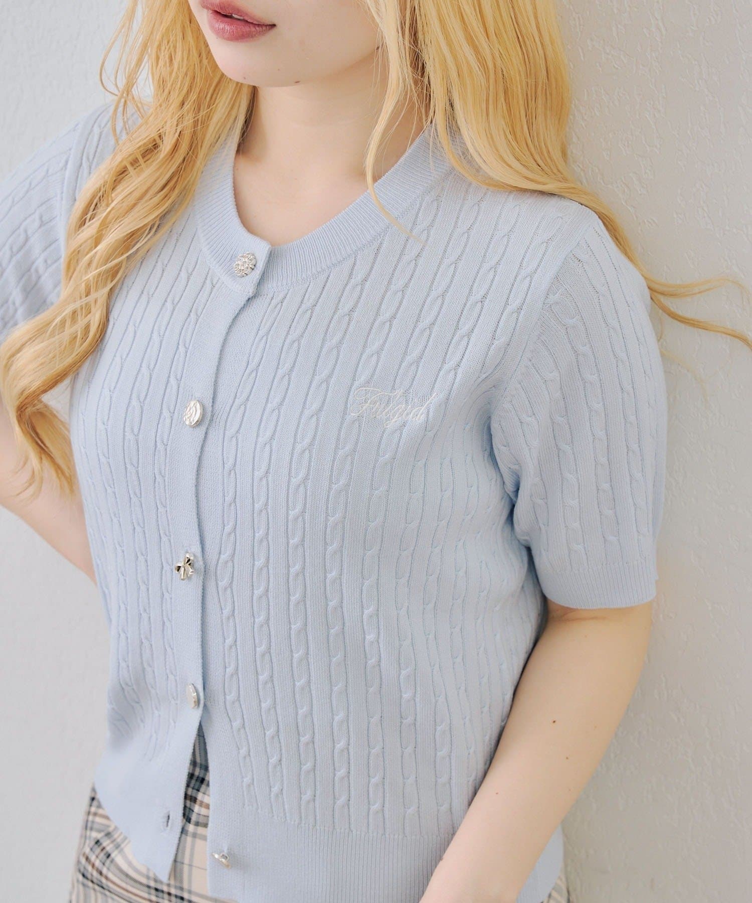 NICE CLAUP / OLIVE des OLIVE OUTLET(ナイスクラップ  / オリーブ デ オリーブ アウトレット) 【ANOTHER BRANCH】アソート釦ケーブルカーディガン