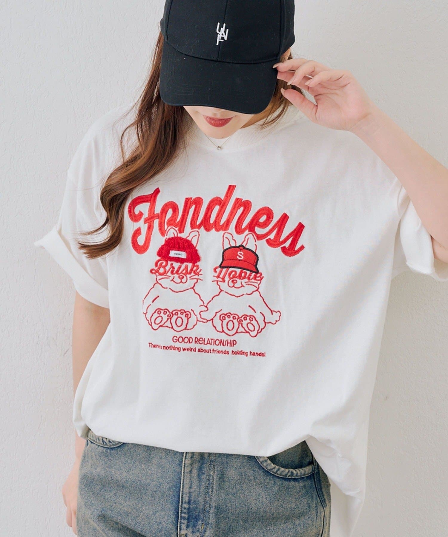 NICE CLAUP / OLIVE des OLIVE OUTLET(ナイスクラップ  / オリーブ デ オリーブ アウトレット) 【ANOTHER BRANCH】ウサギニット帽Tシャツ