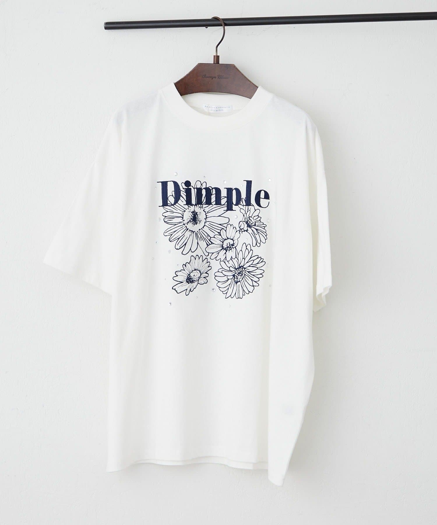 NICE CLAUP / OLIVE des OLIVE OUTLET(ナイスクラップ  / オリーブ デ オリーブ アウトレット) 【ANOTHER BRANCH】花刺繍×ラインストーンTシャツ