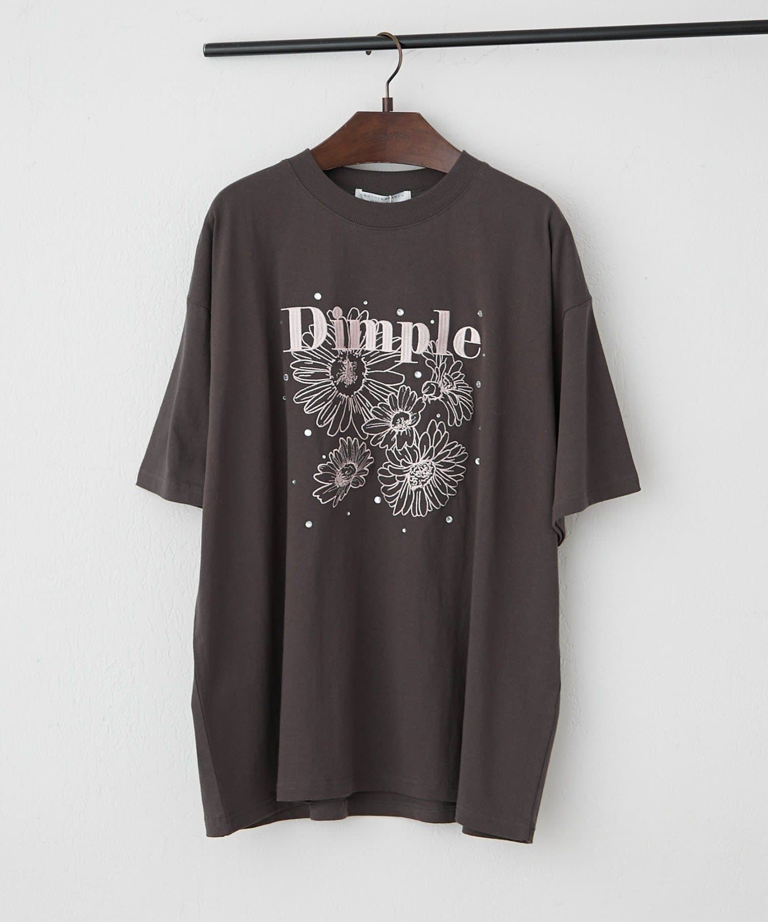 NICE CLAUP / OLIVE des OLIVE OUTLET(ナイスクラップ  / オリーブ デ オリーブ アウトレット) 【ANOTHER BRANCH】花刺繍×ラインストーンTシャツ