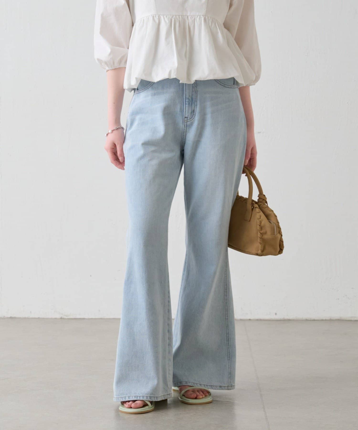 Kastane(カスタネ) 【4/5(日)0:00発売/4色展開】フレアデニムパンツ