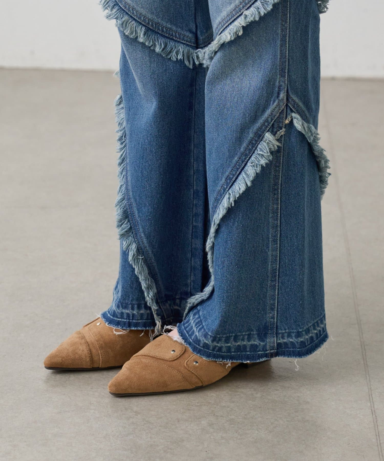 Kastane(カスタネ) 【2サイズ展開/低身長サイズ/4色展開】フレアデニムパンツ