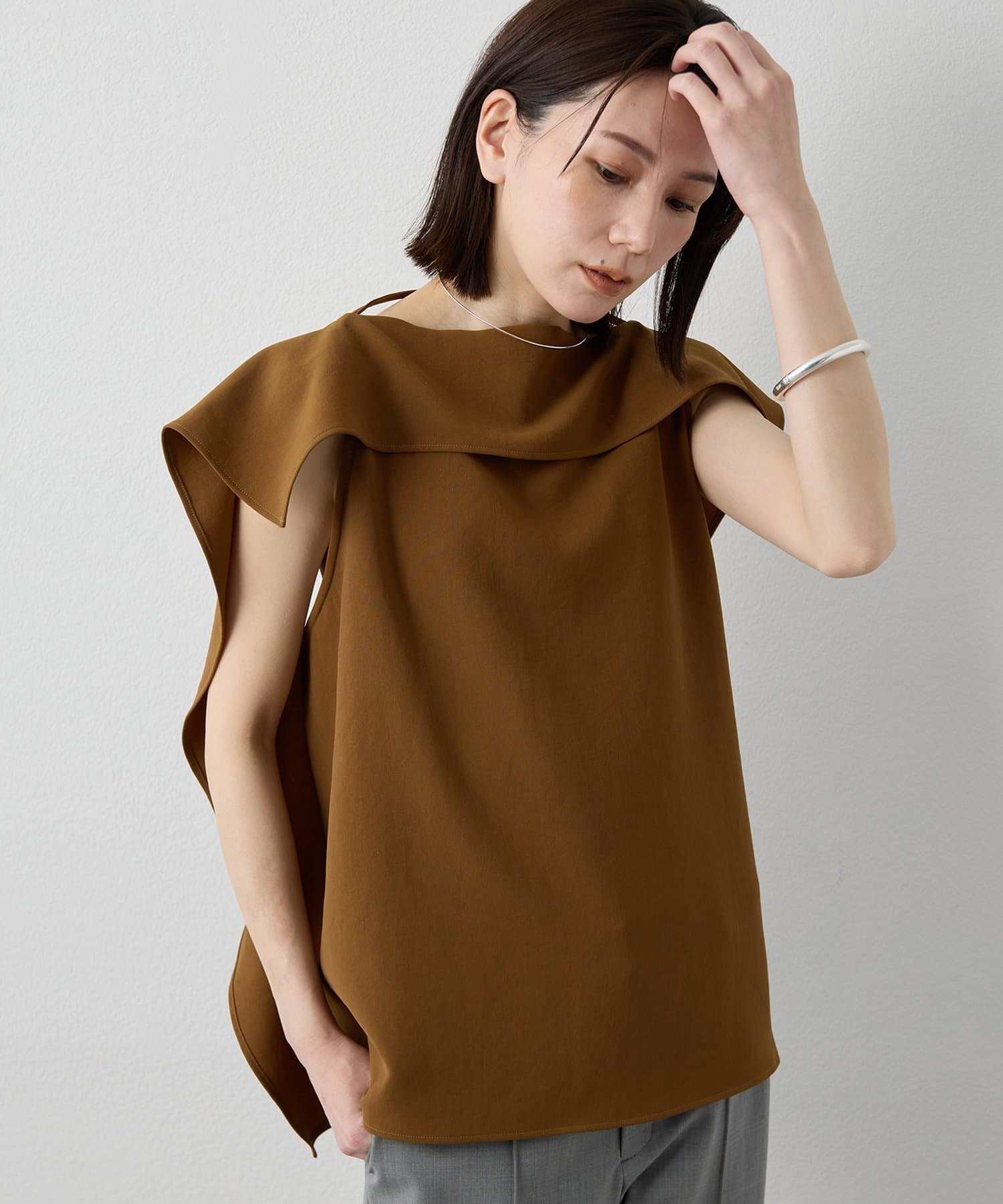 Whim Gazette(ウィム ガゼット) 【Drawing Numbers】エプロンキャミブラウス