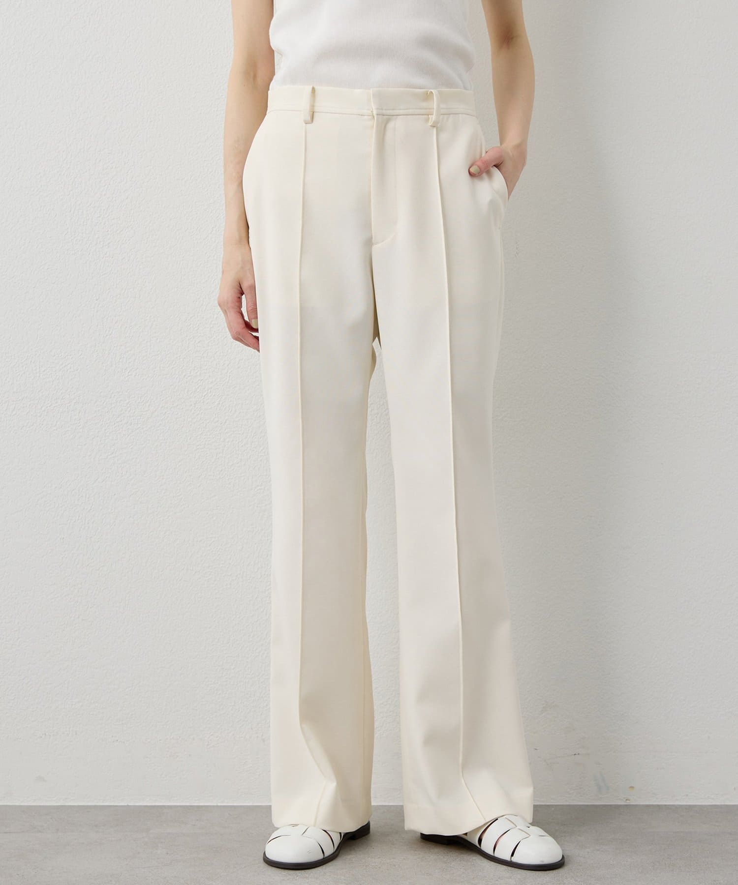 Whim Gazette(ウィム ガゼット) 【Drawing Numbers】ツイルダブルクロスソフトフレアパンツ