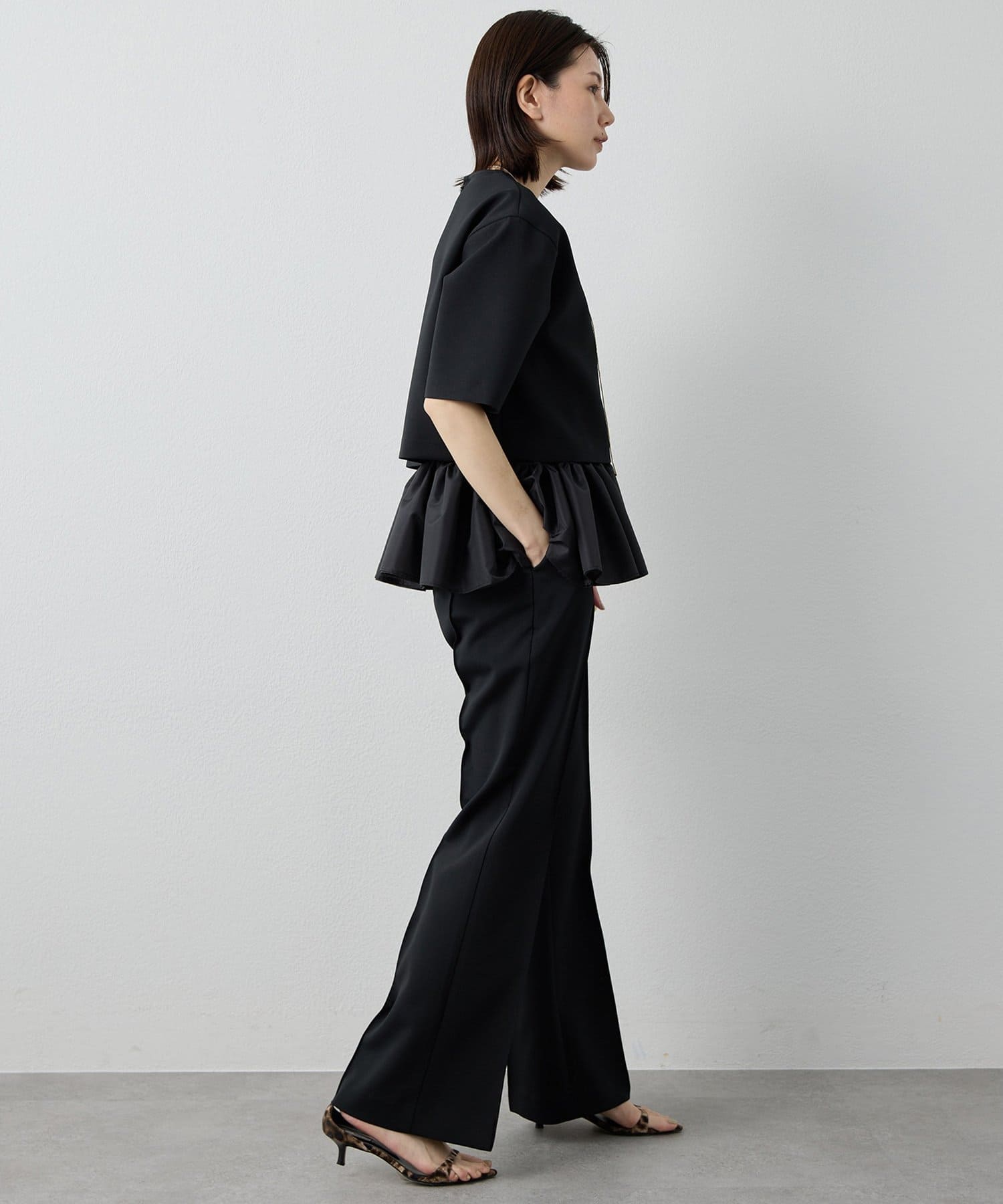 Whim Gazette(ウィム ガゼット) 【Drawing Numbers】ツイルダブルクロスソフトフレアパンツ