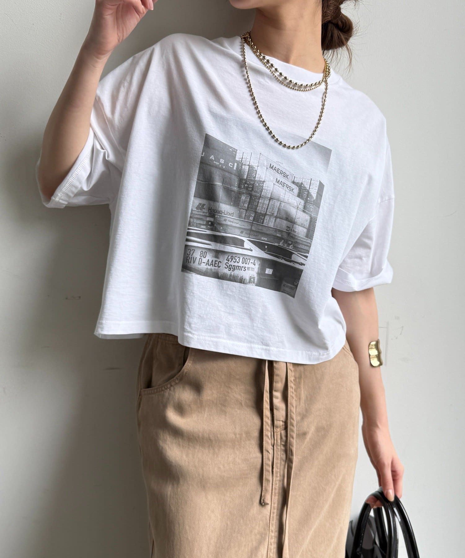 DOUDOU(ドゥドゥ) フォトプリントTEE