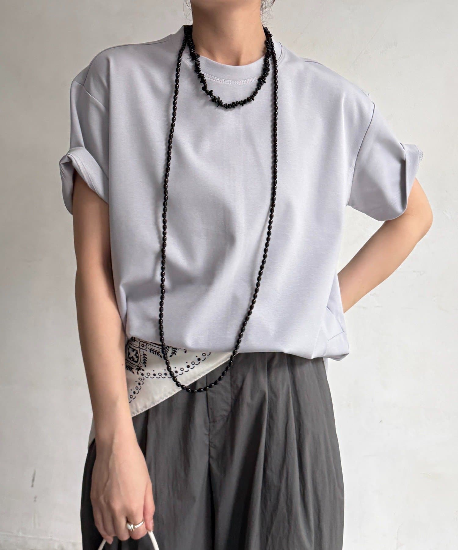 DOUDOU(ドゥドゥ) 裾切替半袖プルオーバー