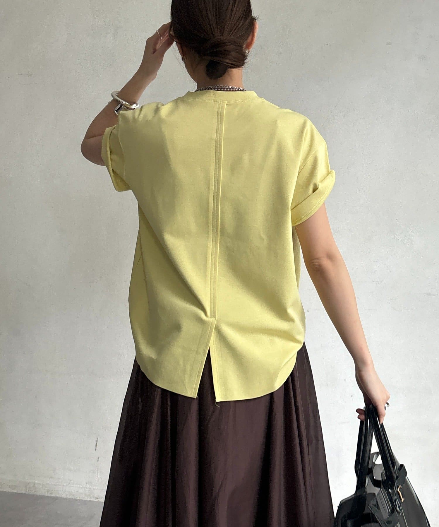 DOUDOU(ドゥドゥ) 裾切替半袖プルオーバー