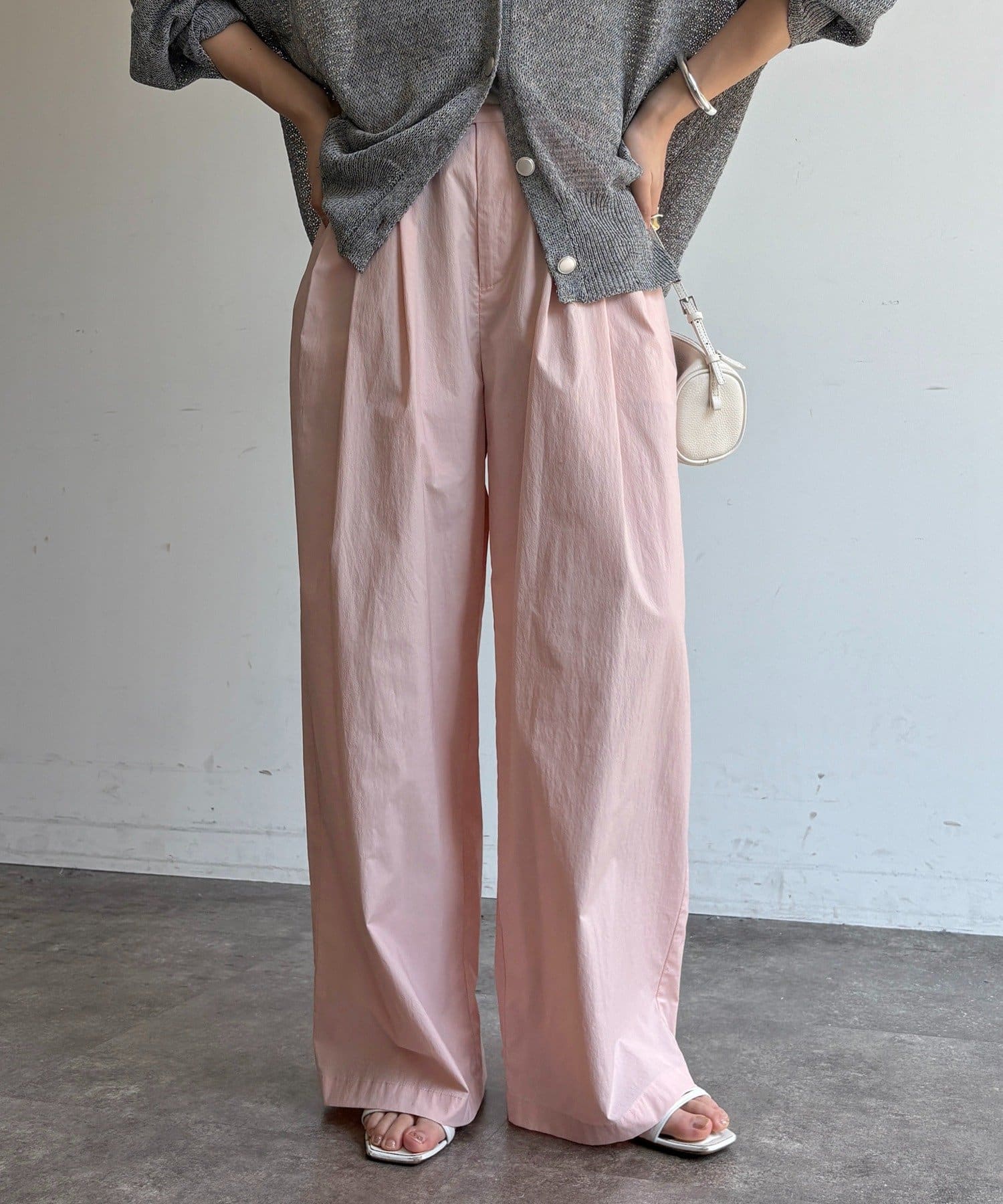 DOUDOU(ドゥドゥ) タフタワイドパンツ