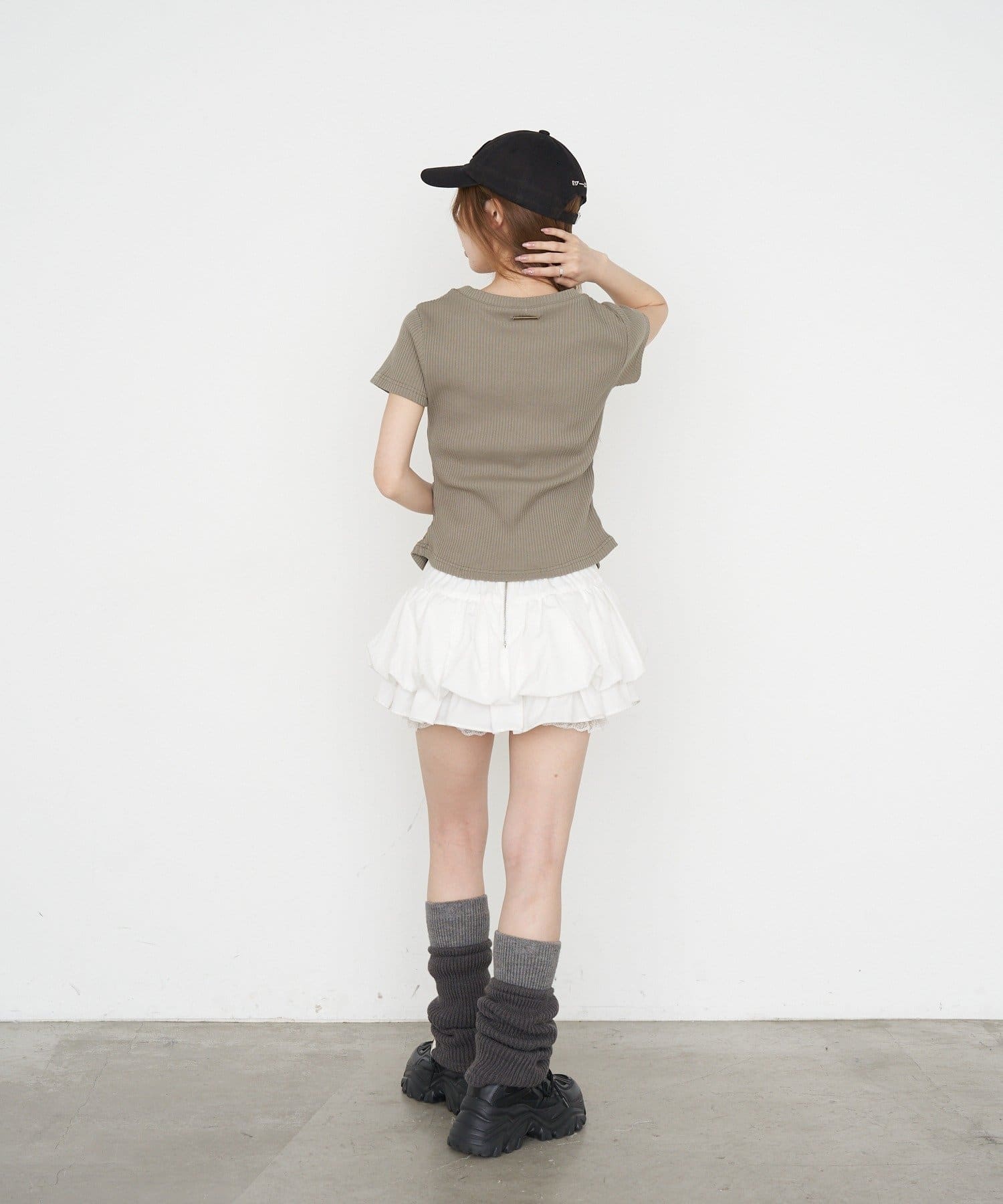 RAY CASSIN(レイカズン) 【華奢見え】Vネックポケット半袖Tシャツ