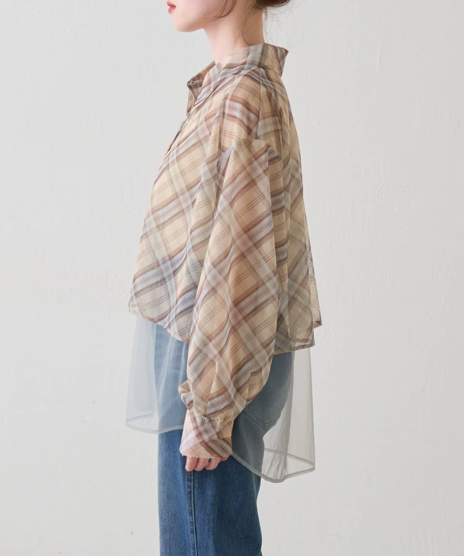 Kastane(カスタネ) 【4.5(日)0:00発売】シアーレイヤードシャツ