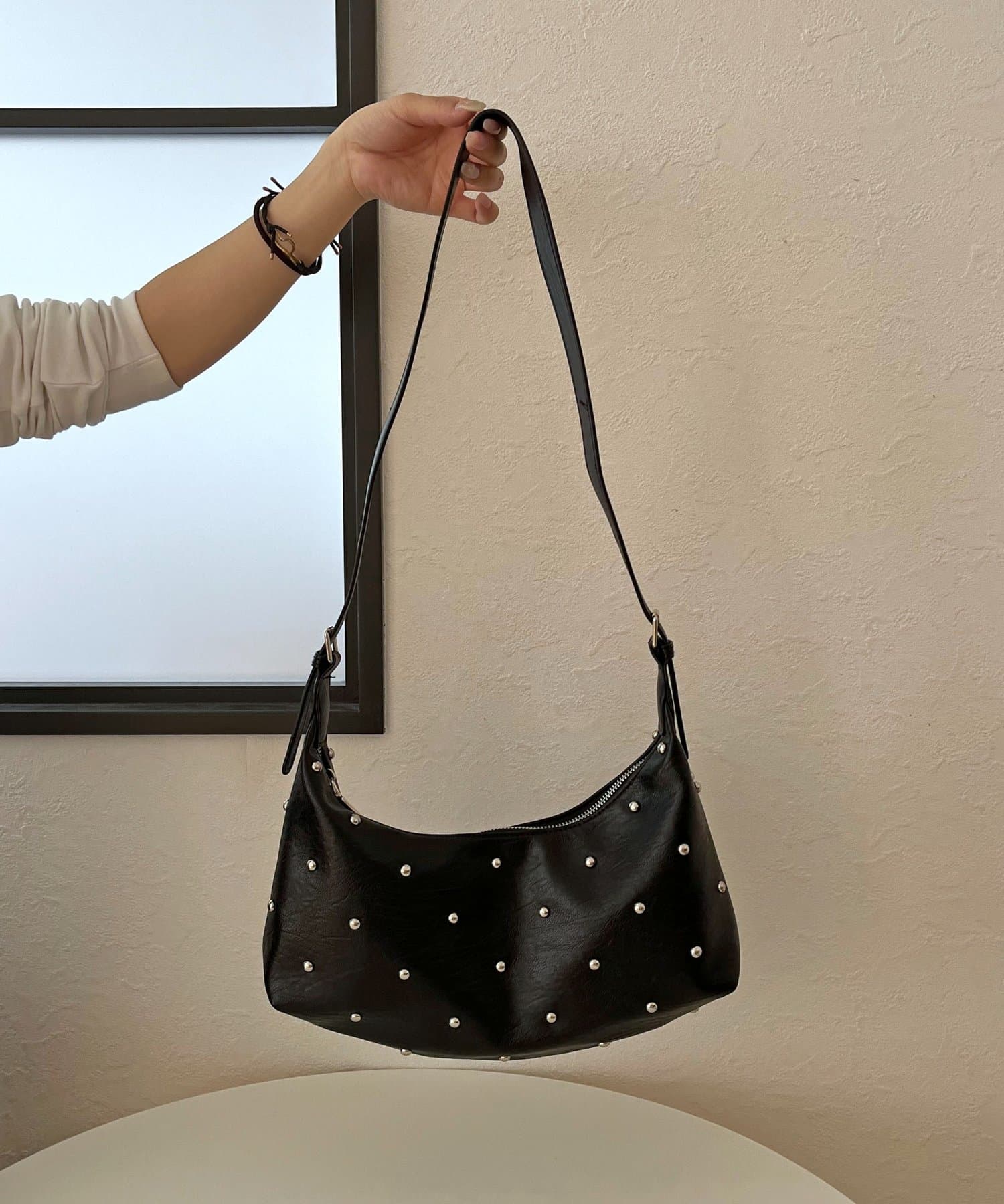 prose verse(プロズヴェール) 【ショルダー2way】スタッズショルダーバッグ