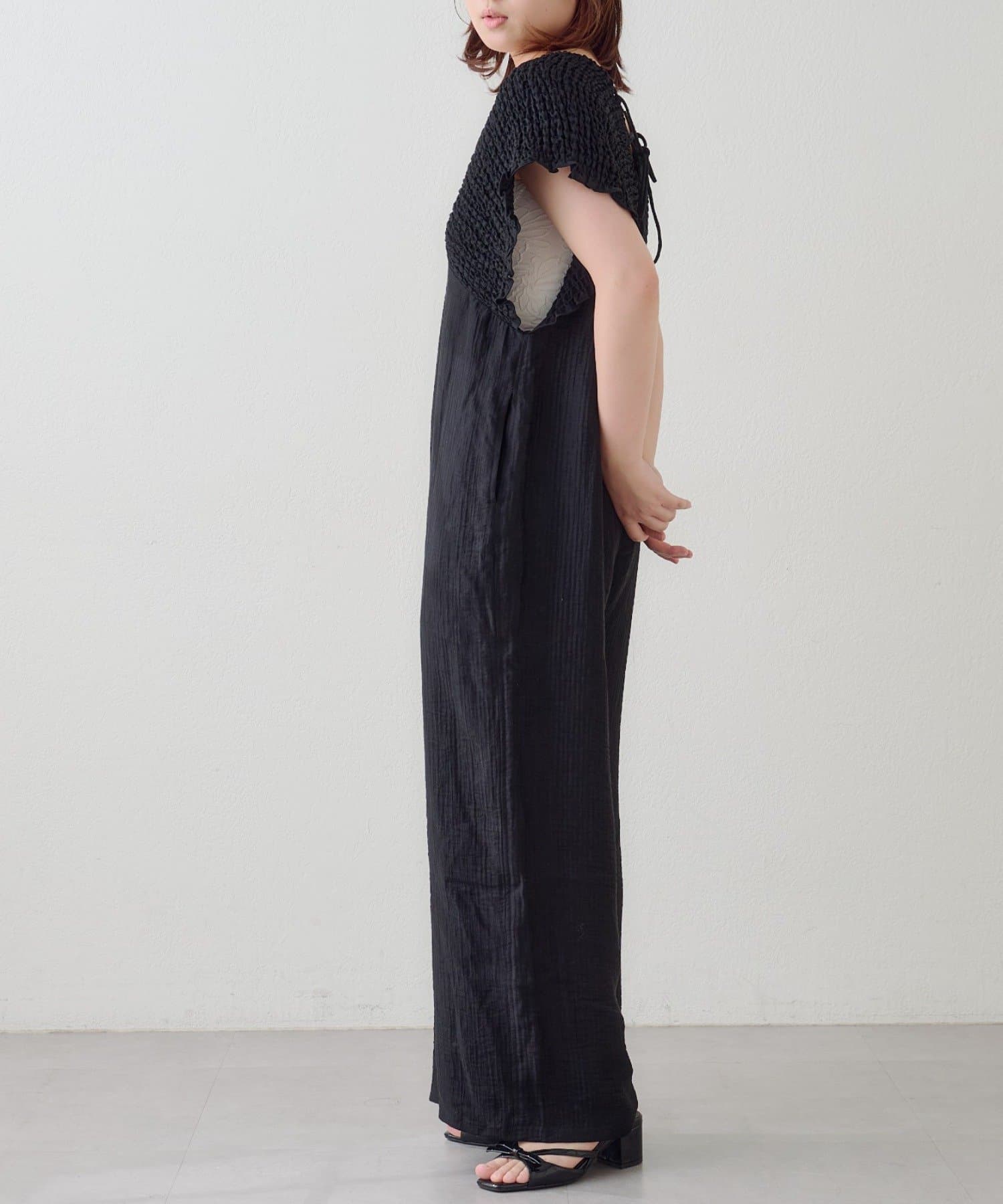 Kastane(カスタネ) 【WEB限定/前後2WAY/3サイズ展開】ギャザーオールインワン