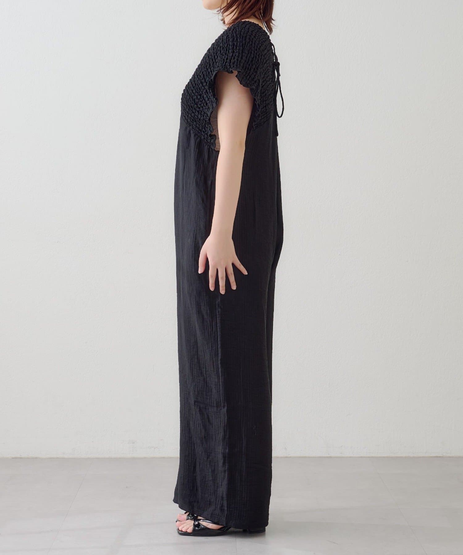 Kastane(カスタネ) 【WEB限定/前後2WAY/3サイズ展開】ギャザーオールインワン