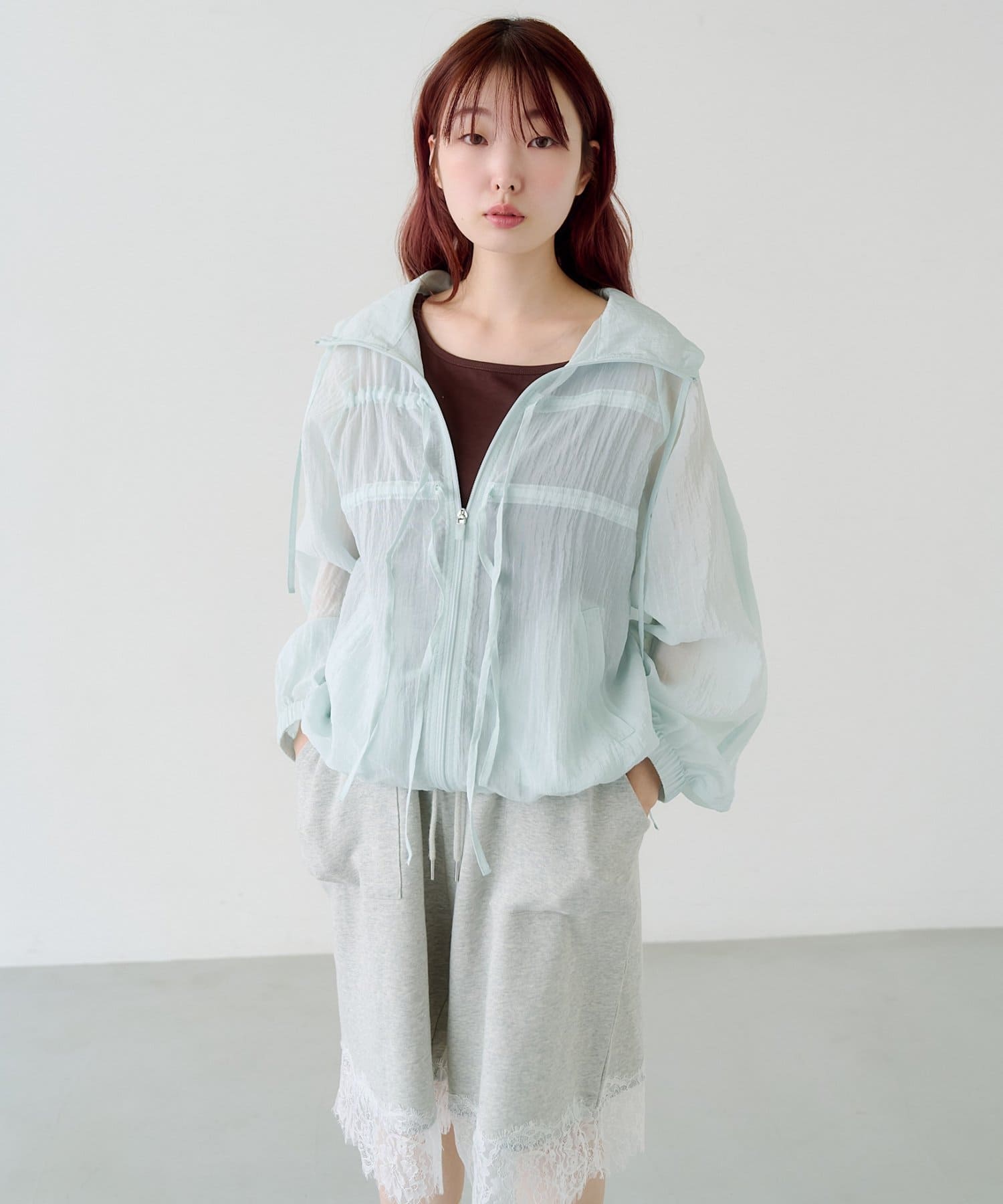 Kastane(カスタネ) 【3.20(金)12:00発売】リボンナイロンブルゾン