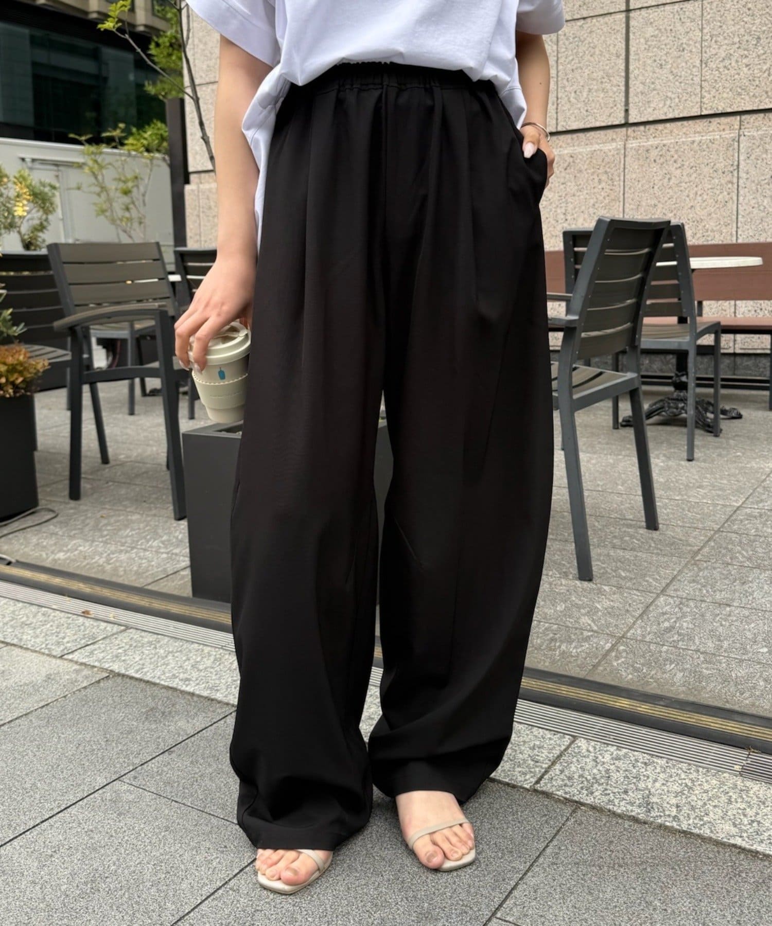 Jena　espace merveilleux(ジェナ　エスパスメルヴェイユ) 【高身長さん安心の丈感】ツイルカーブパンツ