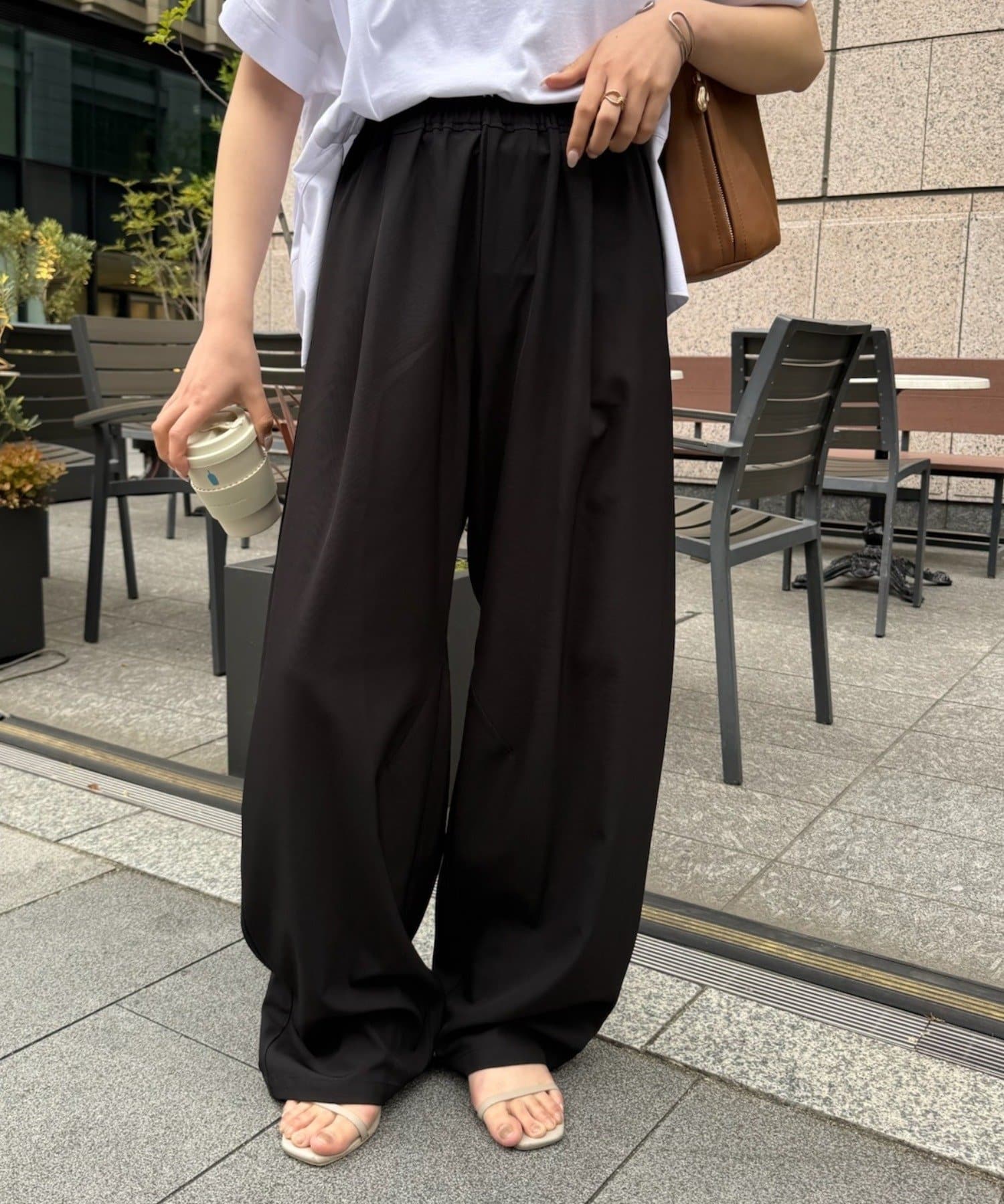 Jena　espace merveilleux(ジェナ　エスパスメルヴェイユ) 【高身長さん安心の丈感】ツイルカーブパンツ