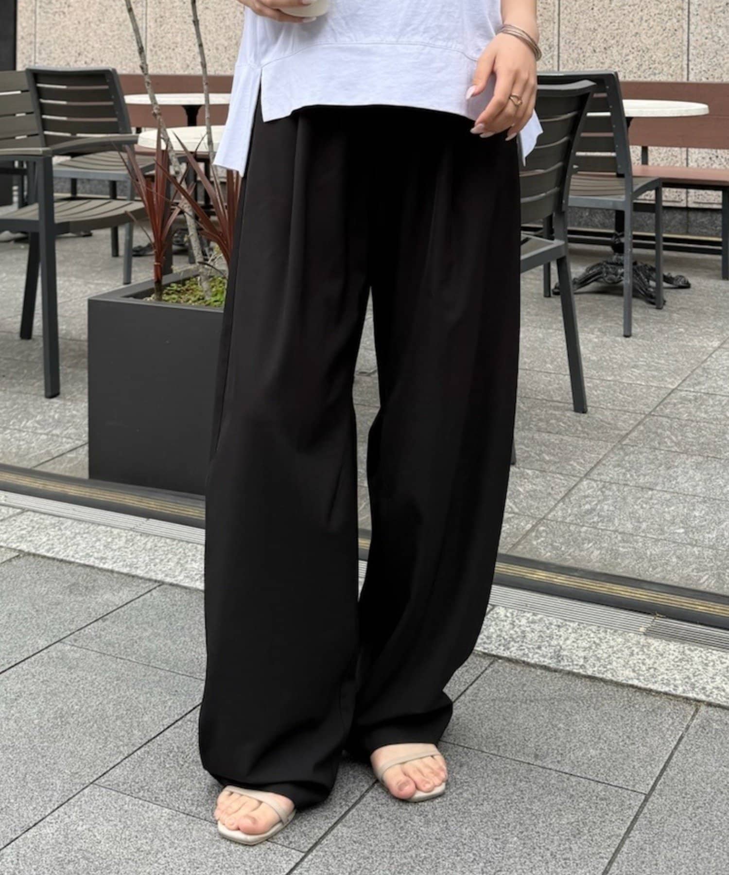 Jena　espace merveilleux(ジェナ　エスパスメルヴェイユ) 【高身長さん安心の丈感】ツイルカーブパンツ