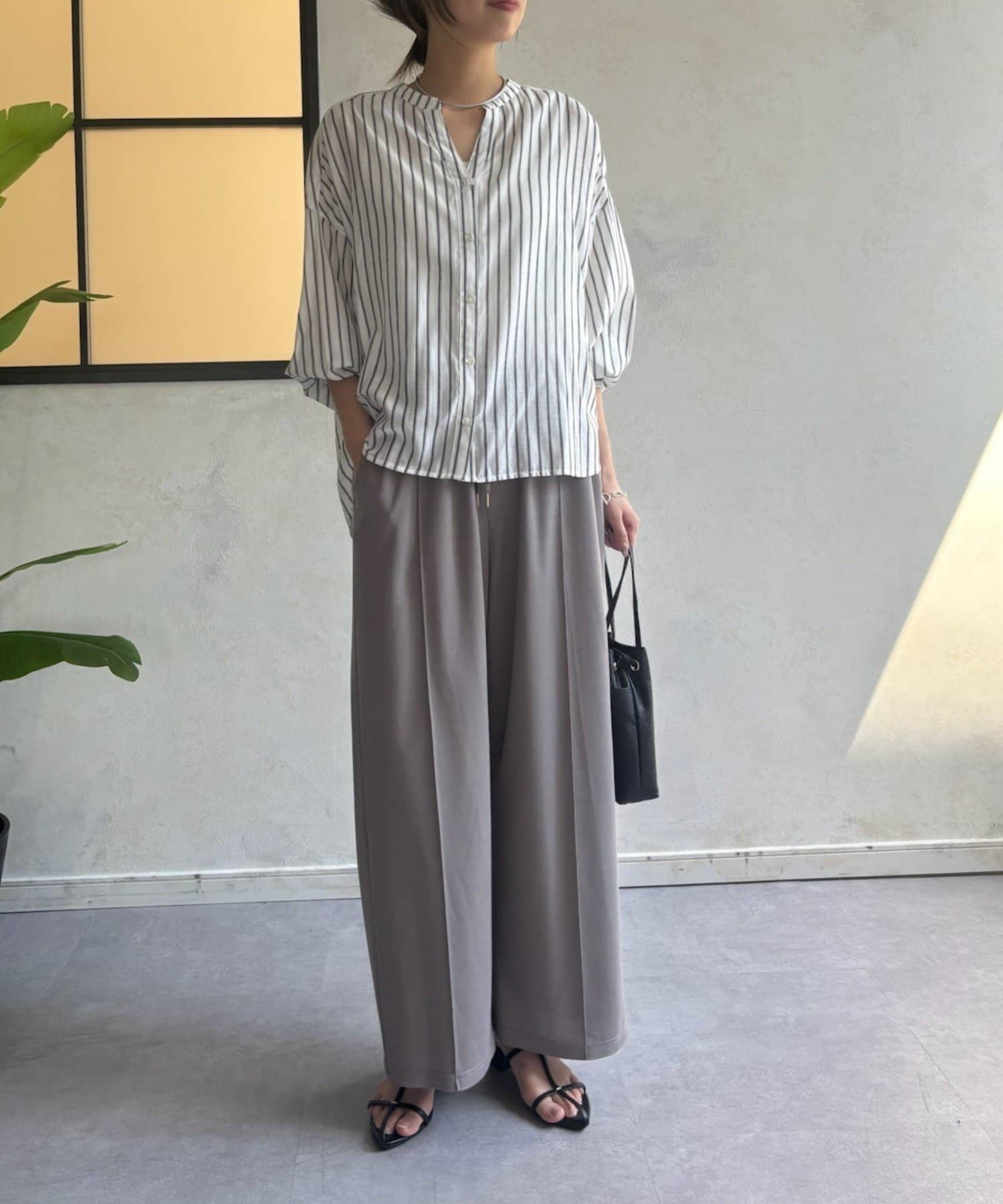 Jena　espace merveilleux(ジェナ　エスパスメルヴェイユ) シアーストライプシャツ