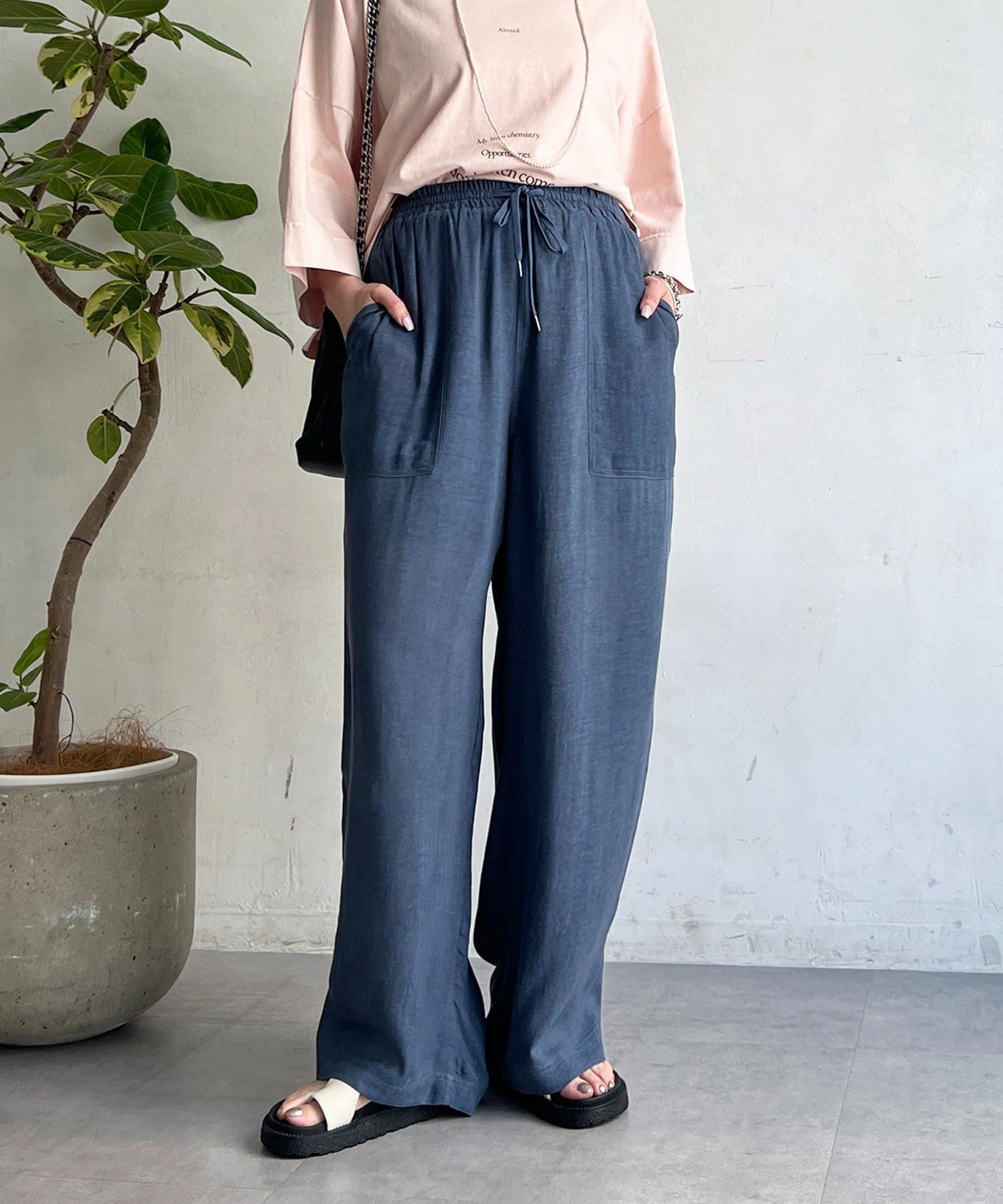 un dix cors(アンディコール) シアーデニムワイドパンツ