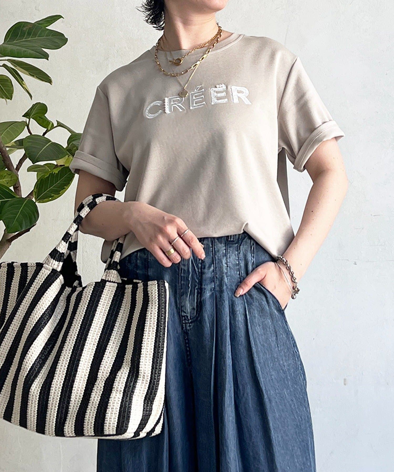 un dix cors(アンディコール) 刺繍ロゴTEE