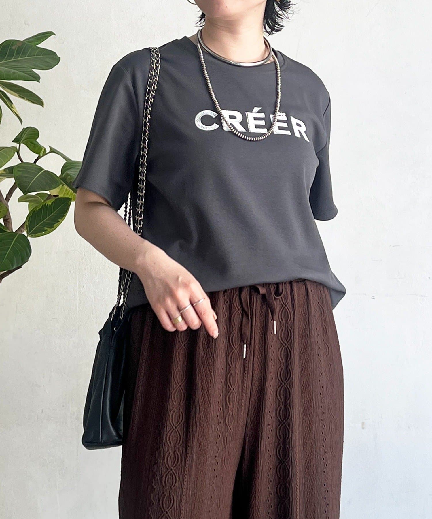 un dix cors(アンディコール) 刺繍ロゴTEE