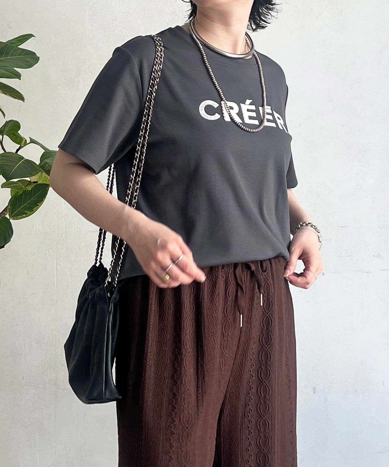 un dix cors(アンディコール) 刺繍ロゴTEE