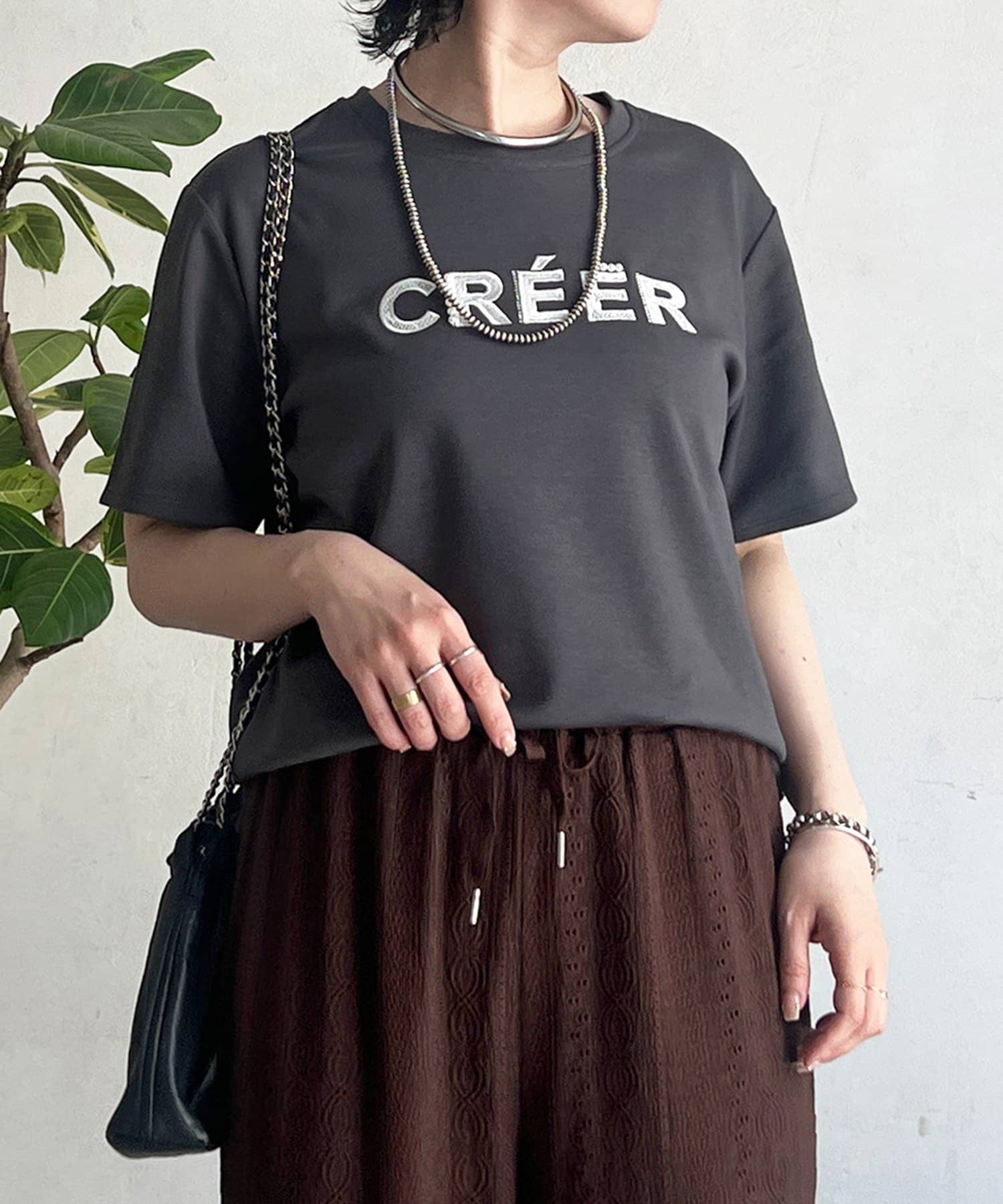 un dix cors(アンディコール) 刺繍ロゴTEE