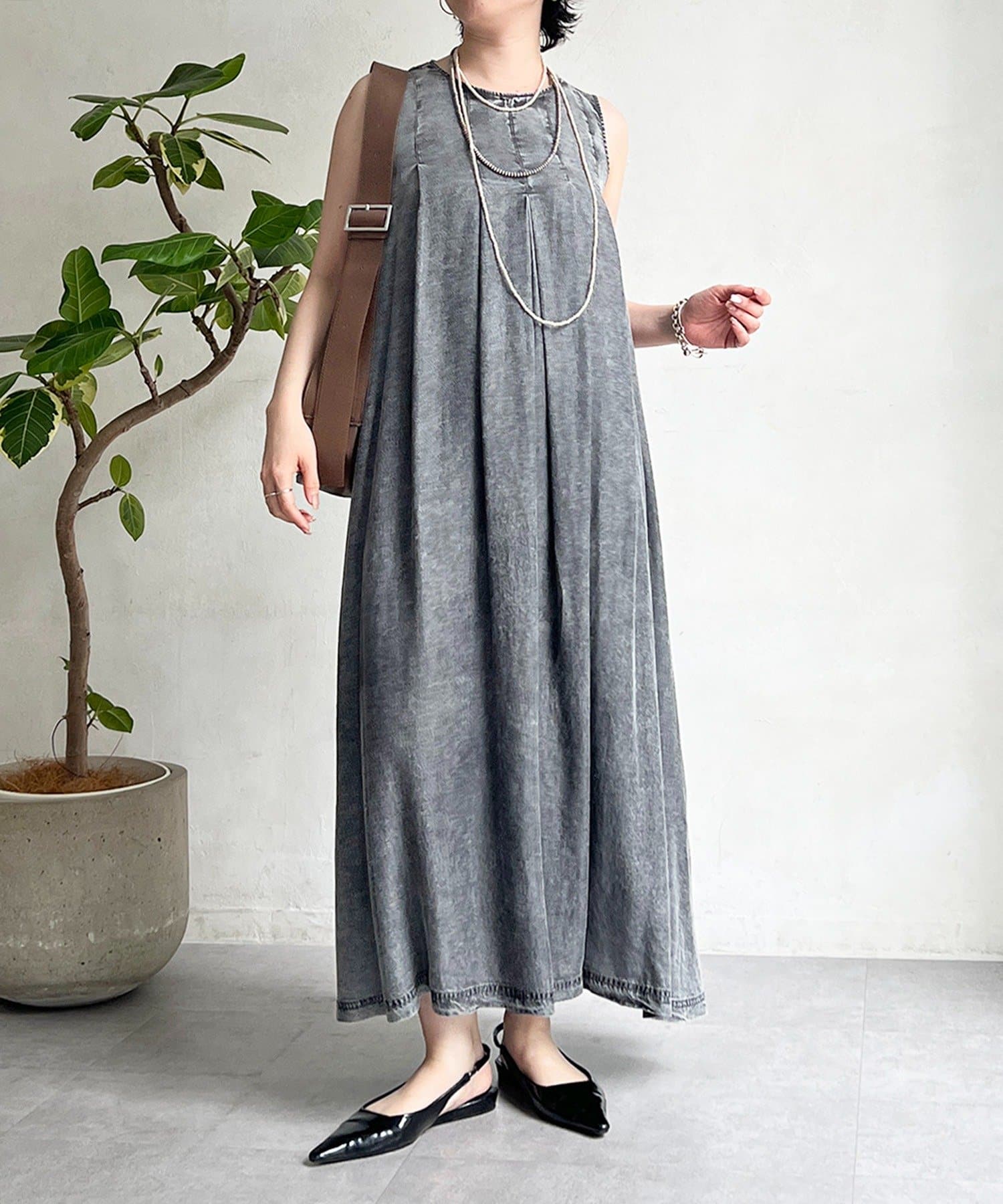 un dix cors(アンディコール) デニムバックジップワンピース