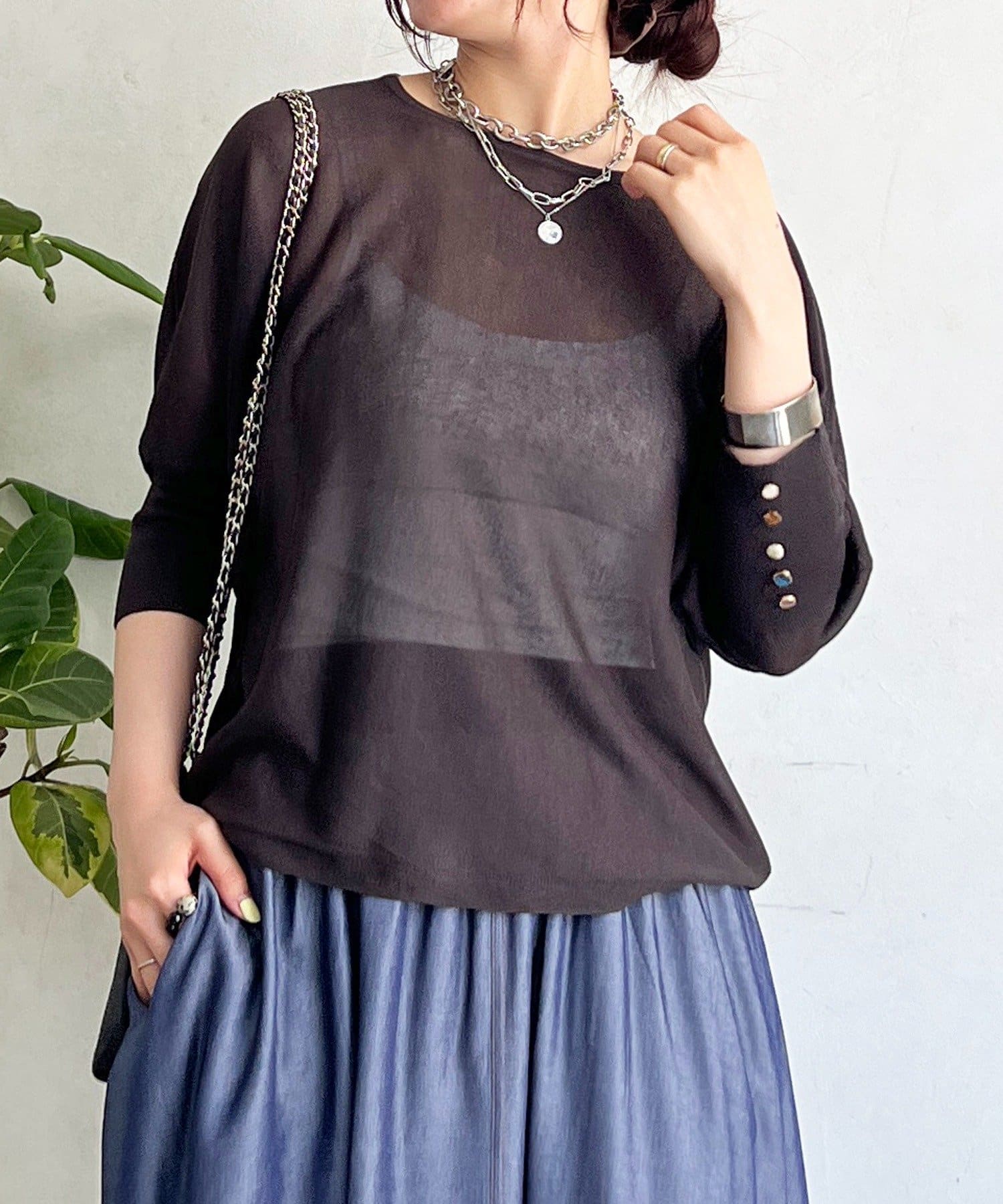 un dix cors(アンディコール) UVドルマンニットプルオーバー