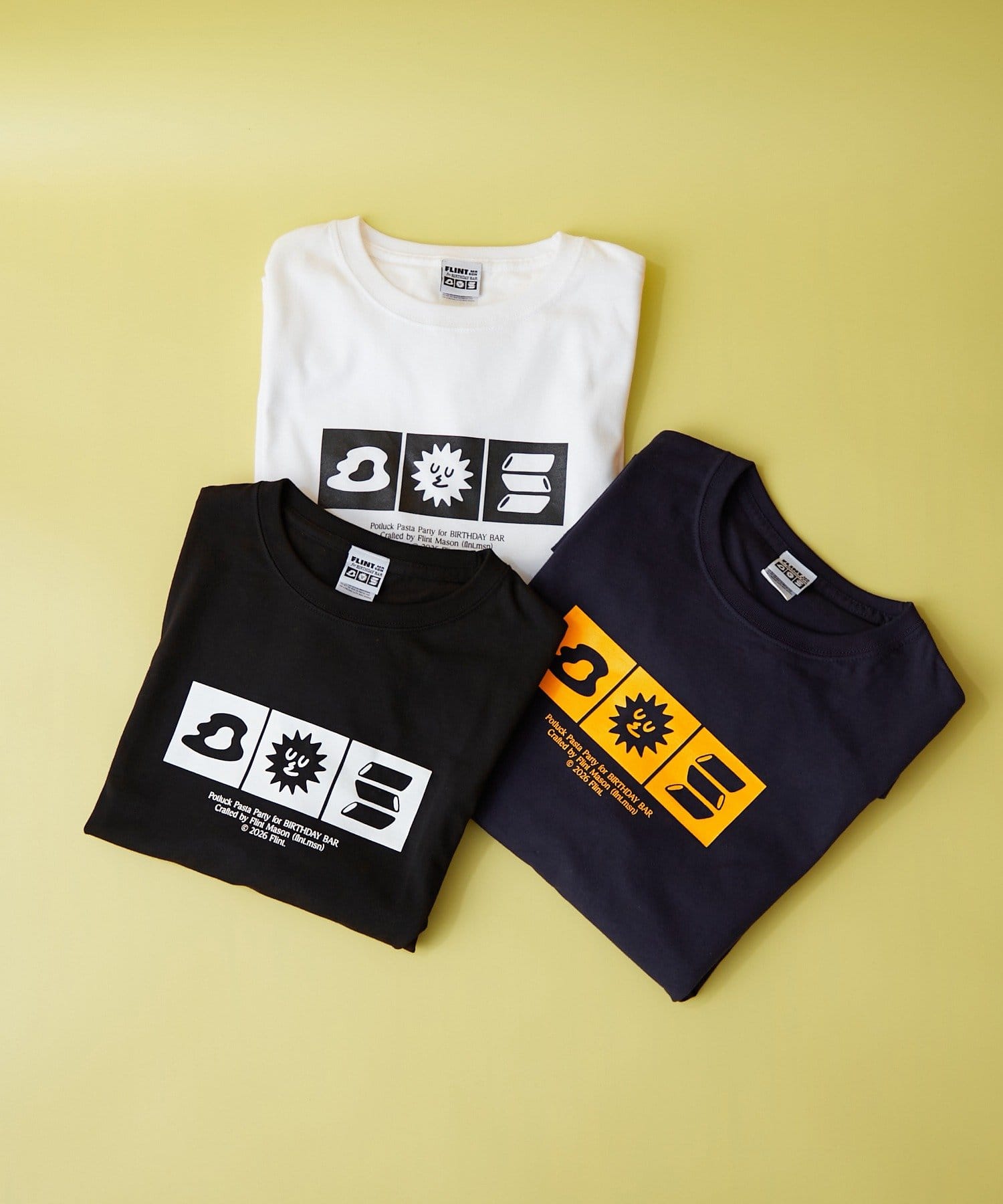 BIRTHDAY BAR(バースデイバー) 【POTLUCK PASTA PARTY】Tシャツ　2サイズ展開