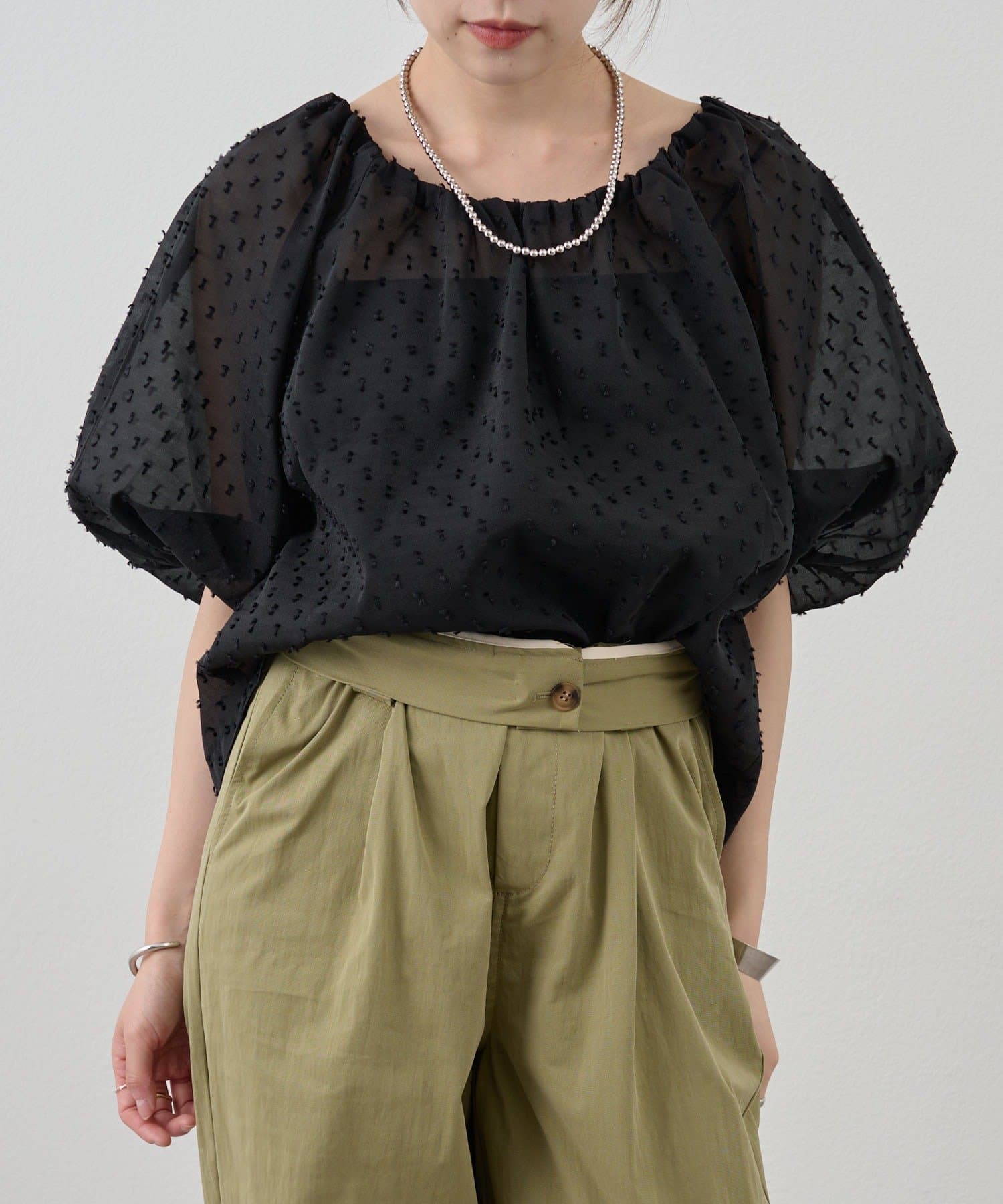 OUTLET(アウトレット) 【SHENERY】ドビーブラウス