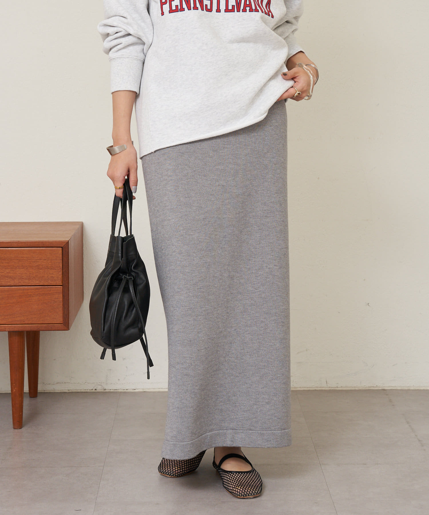 OUTLET(アウトレット) 【SHENERY】12Gニットタイトスカート