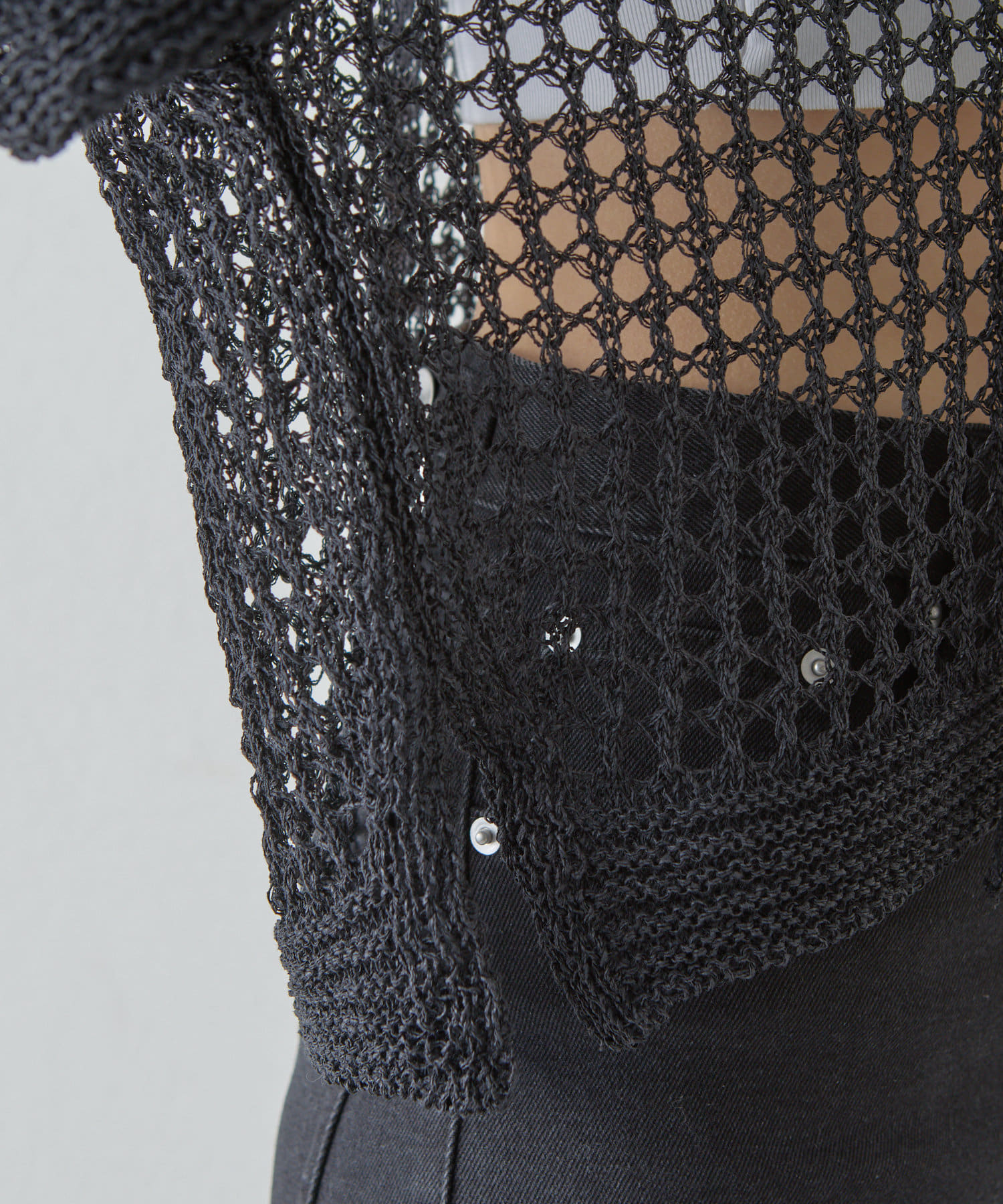 OUTLET(アウトレット) 【SHENERY】WASHI透かし編ニット