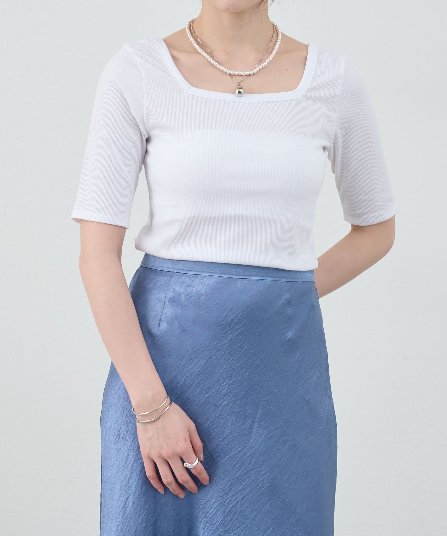 OUTLET(アウトレット) 【SHENERY】スクエアネックTee