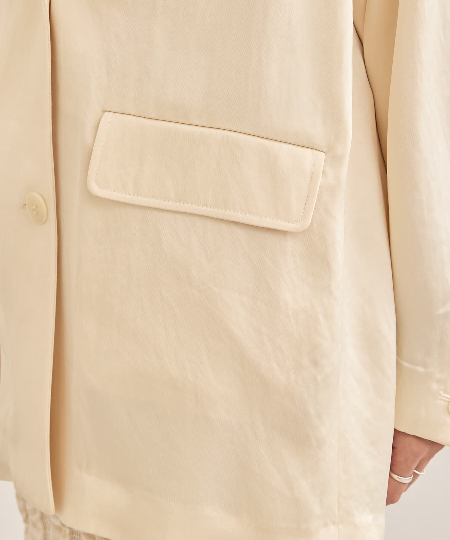 OUTLET(アウトレット) 【SHENERY】ダブルサテンジャケット