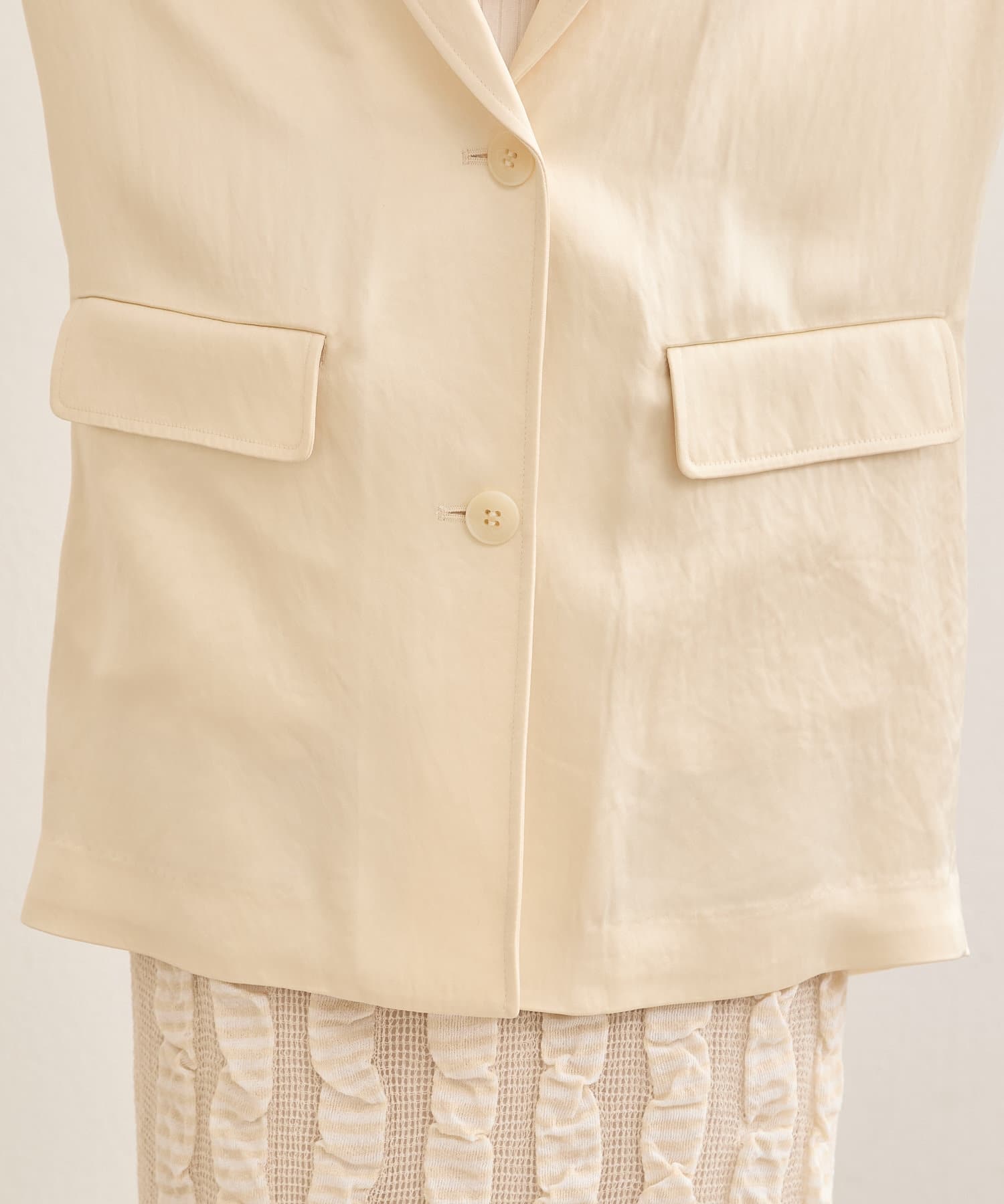 OUTLET(アウトレット) 【SHENERY】ダブルサテンジャケット