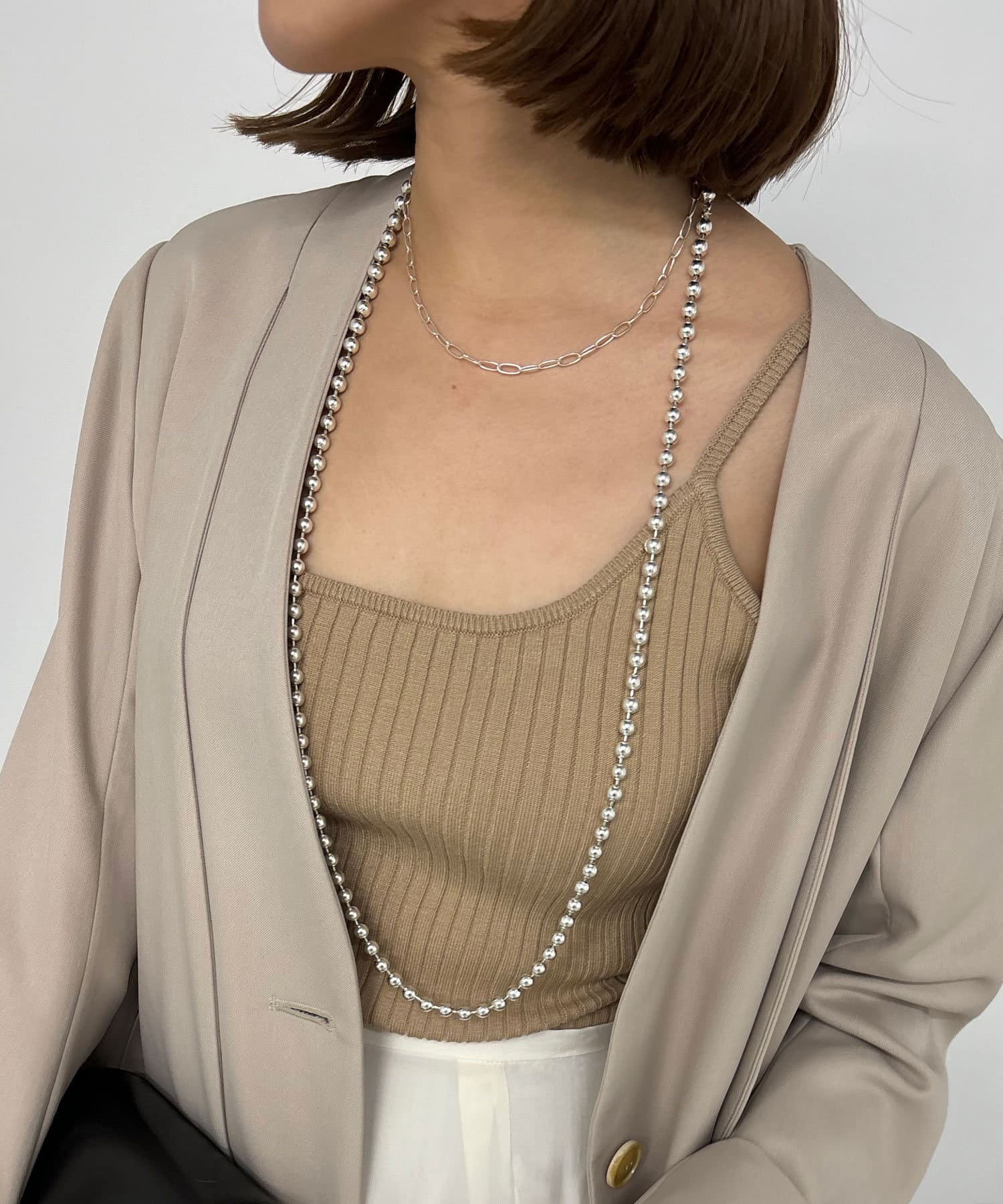 OUTLET(アウトレット) 【SHENERY】ワイドリブニットキャミソール