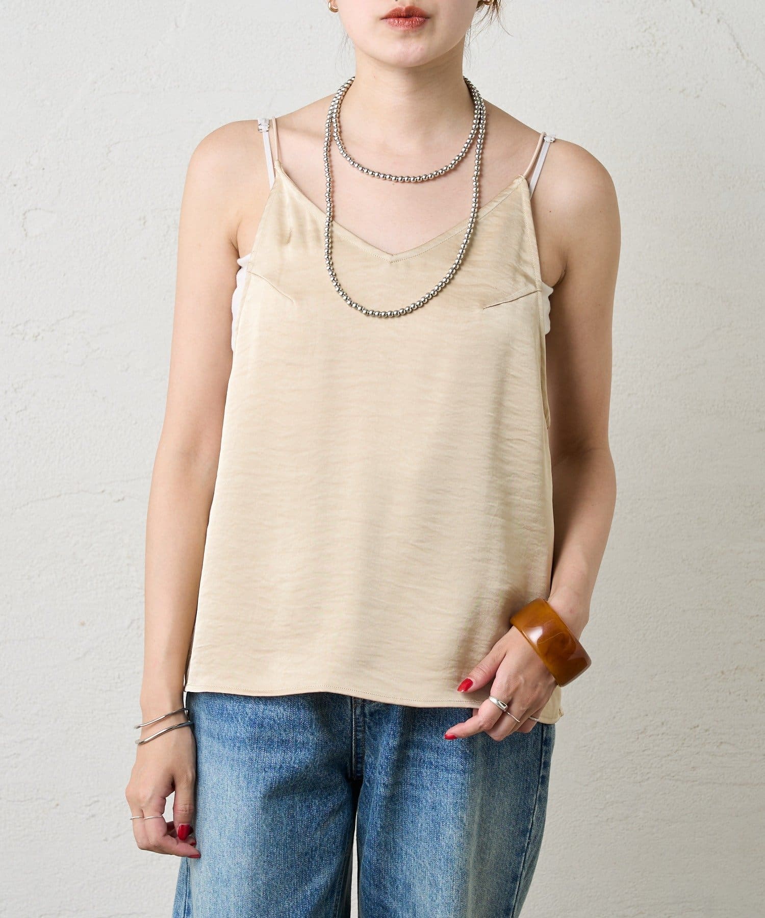 OUTLET(アウトレット) 【SHENERY】サテンキャミソール