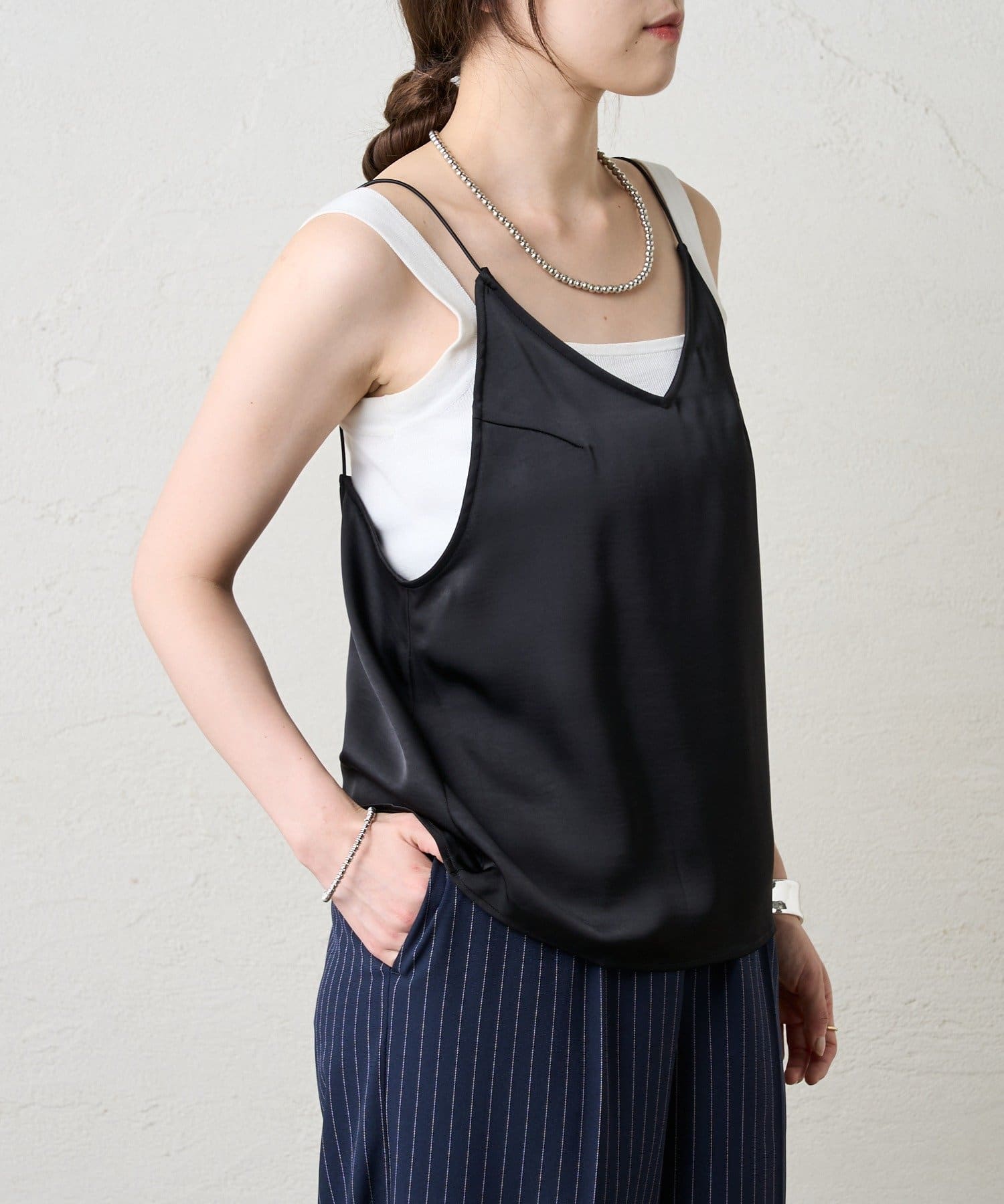 OUTLET(アウトレット) 【SHENERY】サテンキャミソール