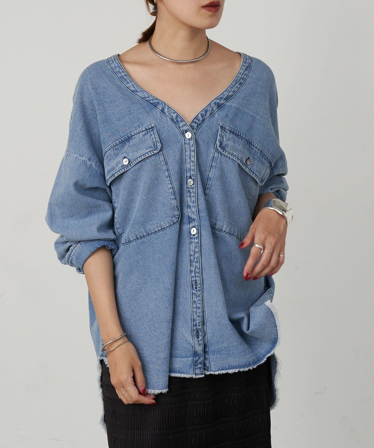 【完売❗️】ダンガリーシャツ　新品未使用 児島Denim 復刻ダンガリーシャツ/ボタンダウン/ネイビー | Factelier
