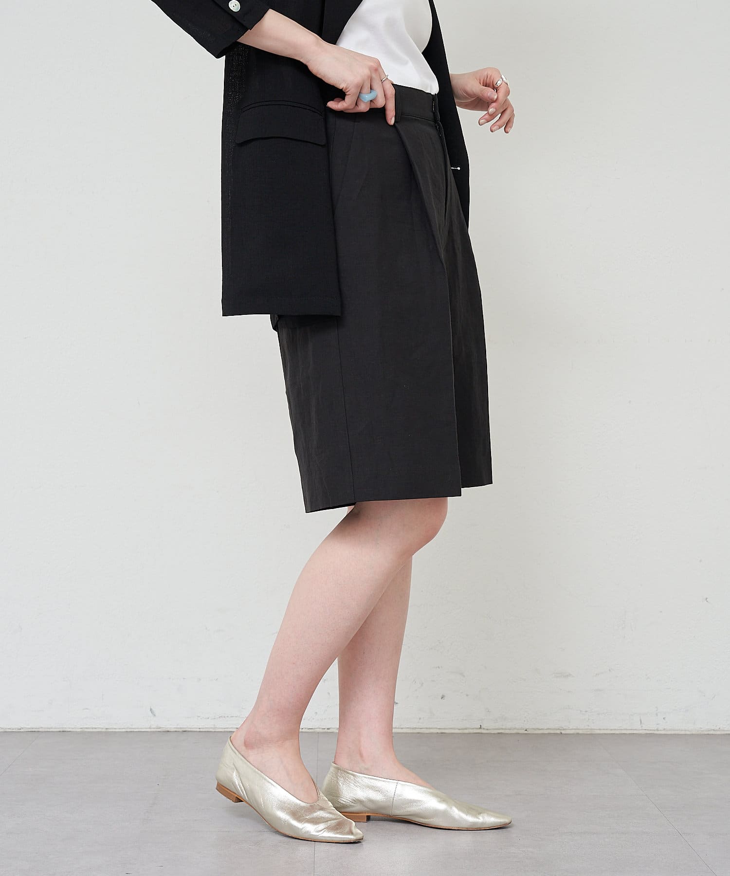 OUTLET(アウトレット) 【SHENERY】リネンハーフパンツ