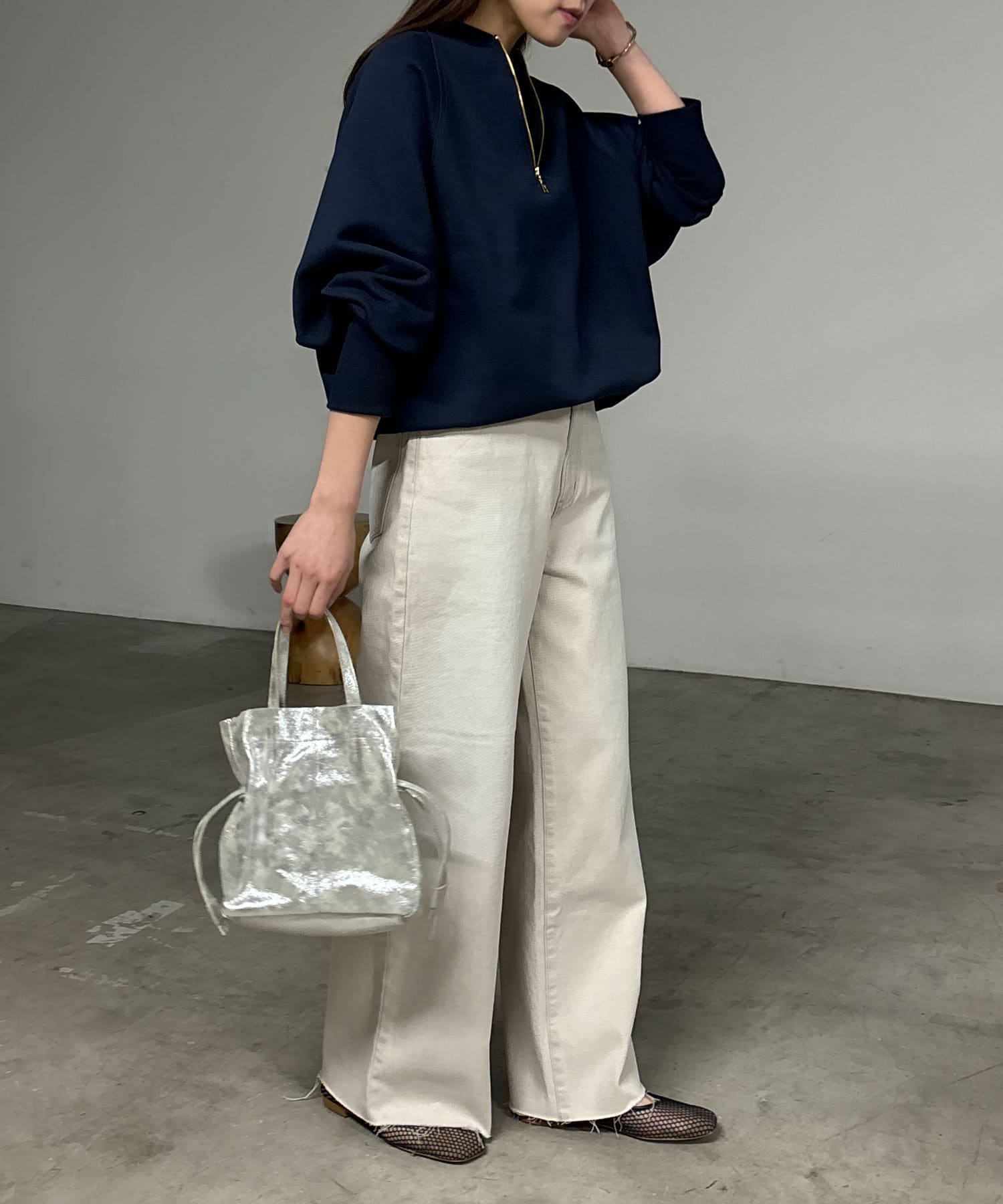 OUTLET(アウトレット) 【SHENERY】ワイドデニムパンツ