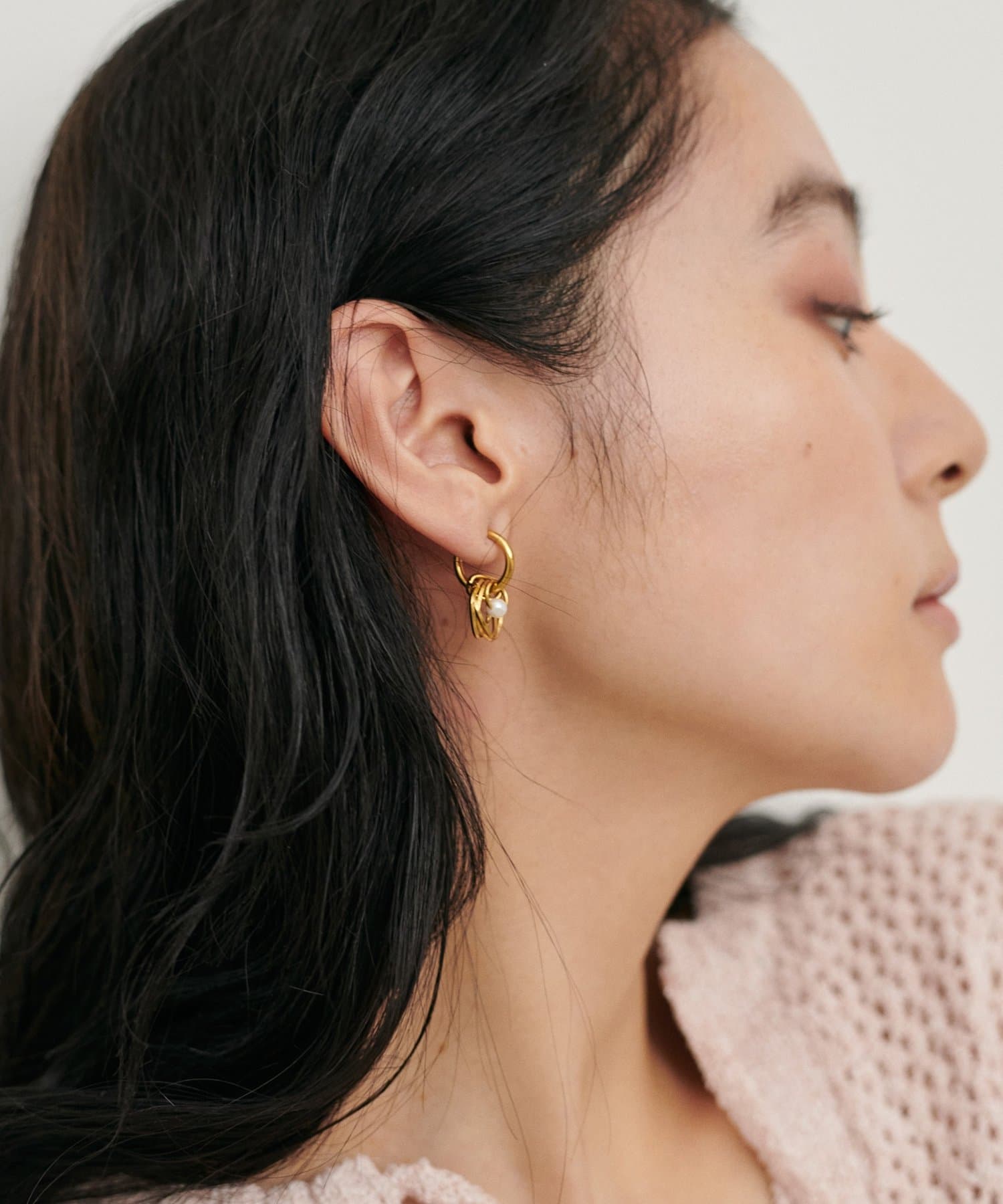 LARUTA(ラルータ) 【Web限定】ループパールイヤリング