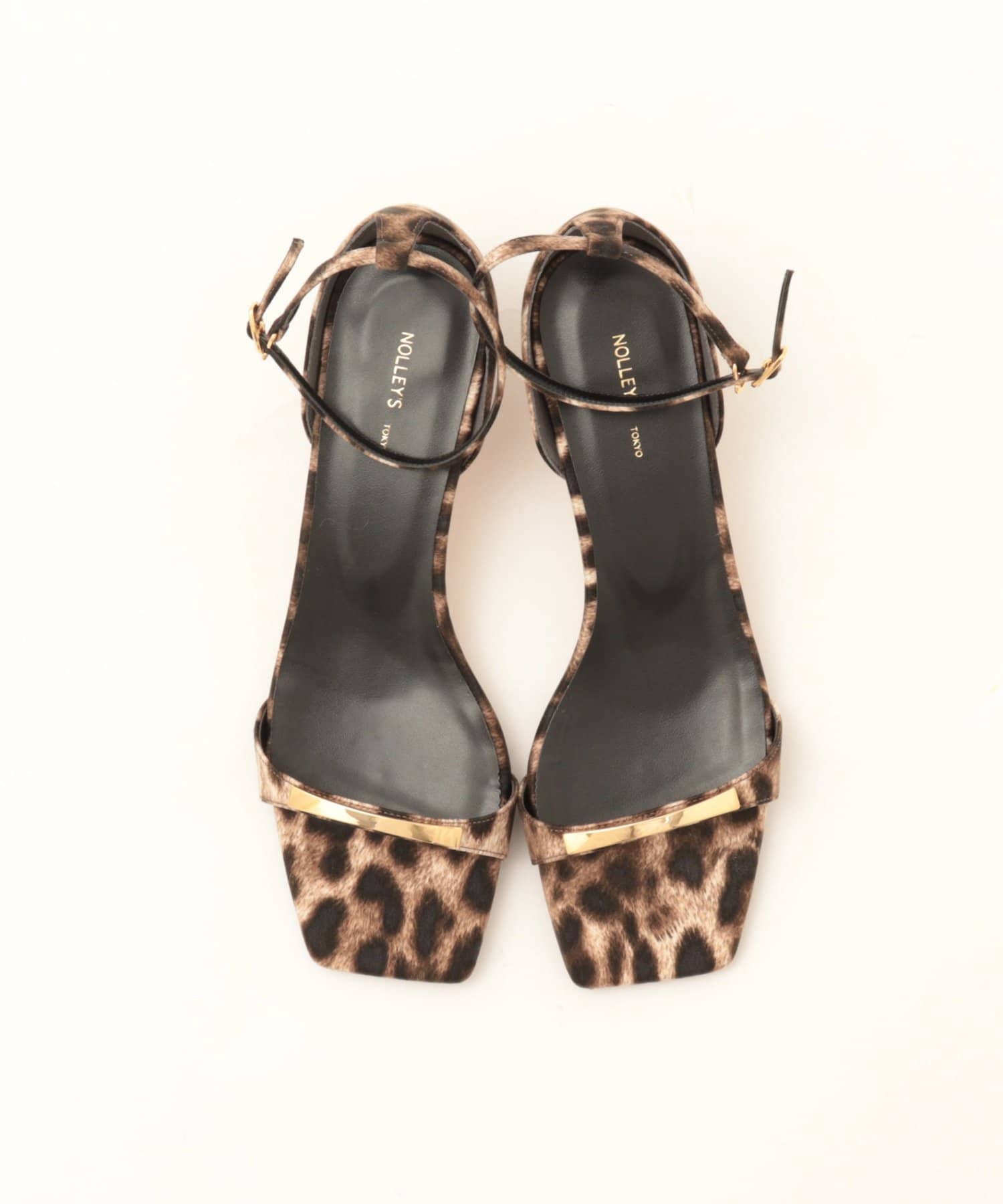 NOLLEY'S(ノーリーズ) NOLLEYS メタルバーレオパードサンダル